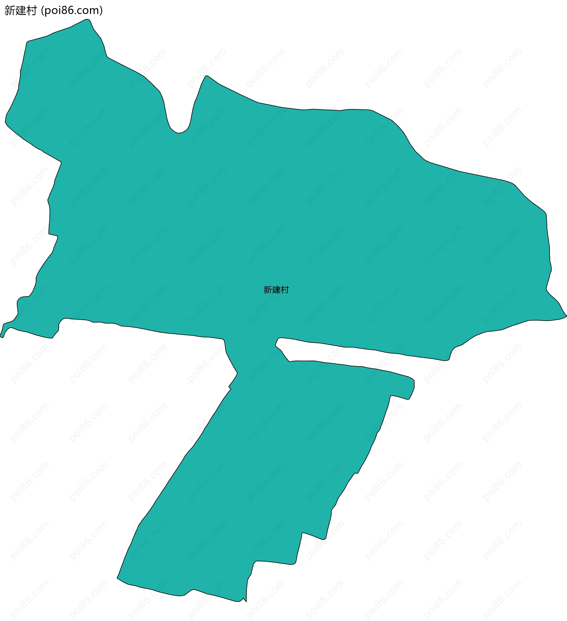 新建村边界地图