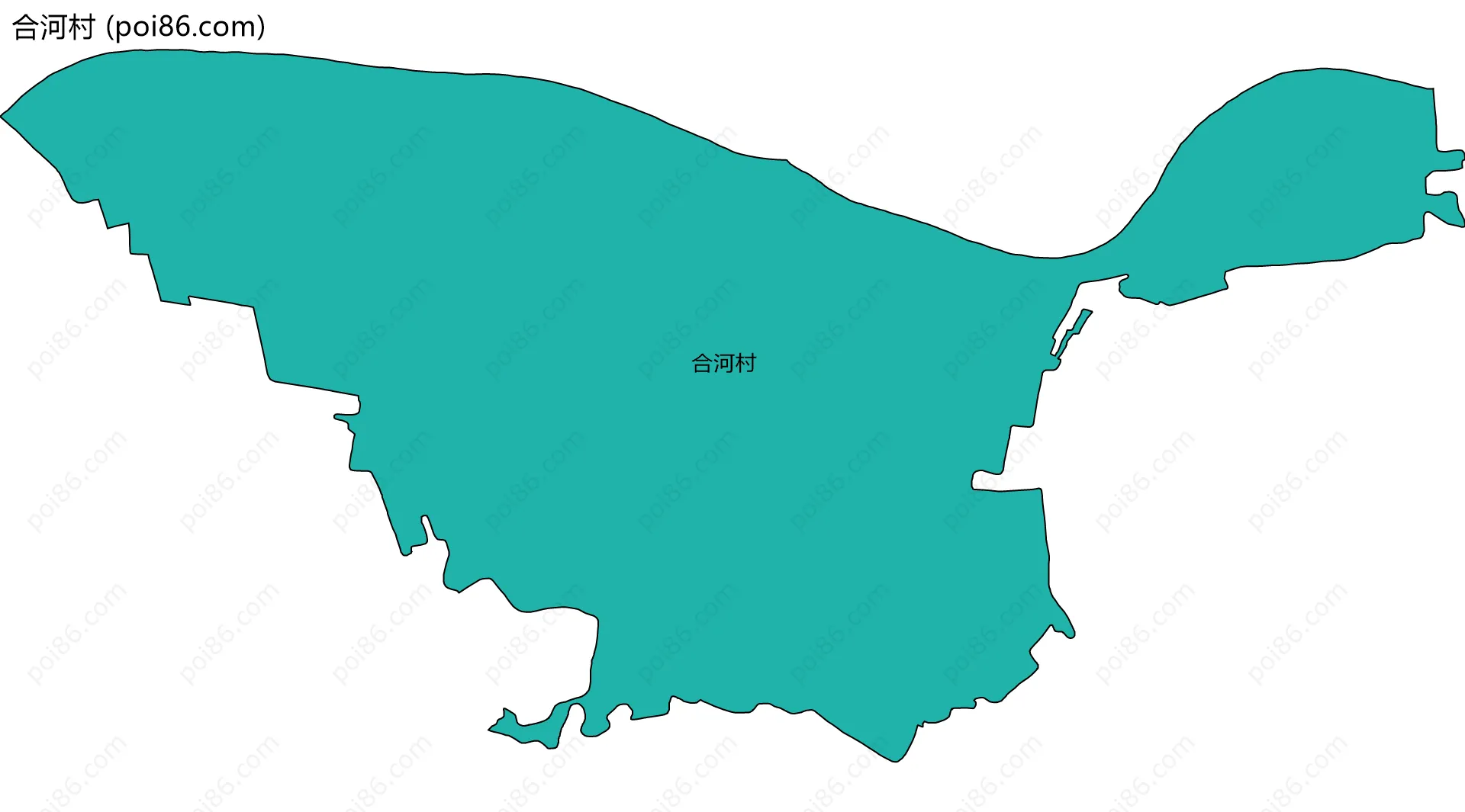 合河村边界地图