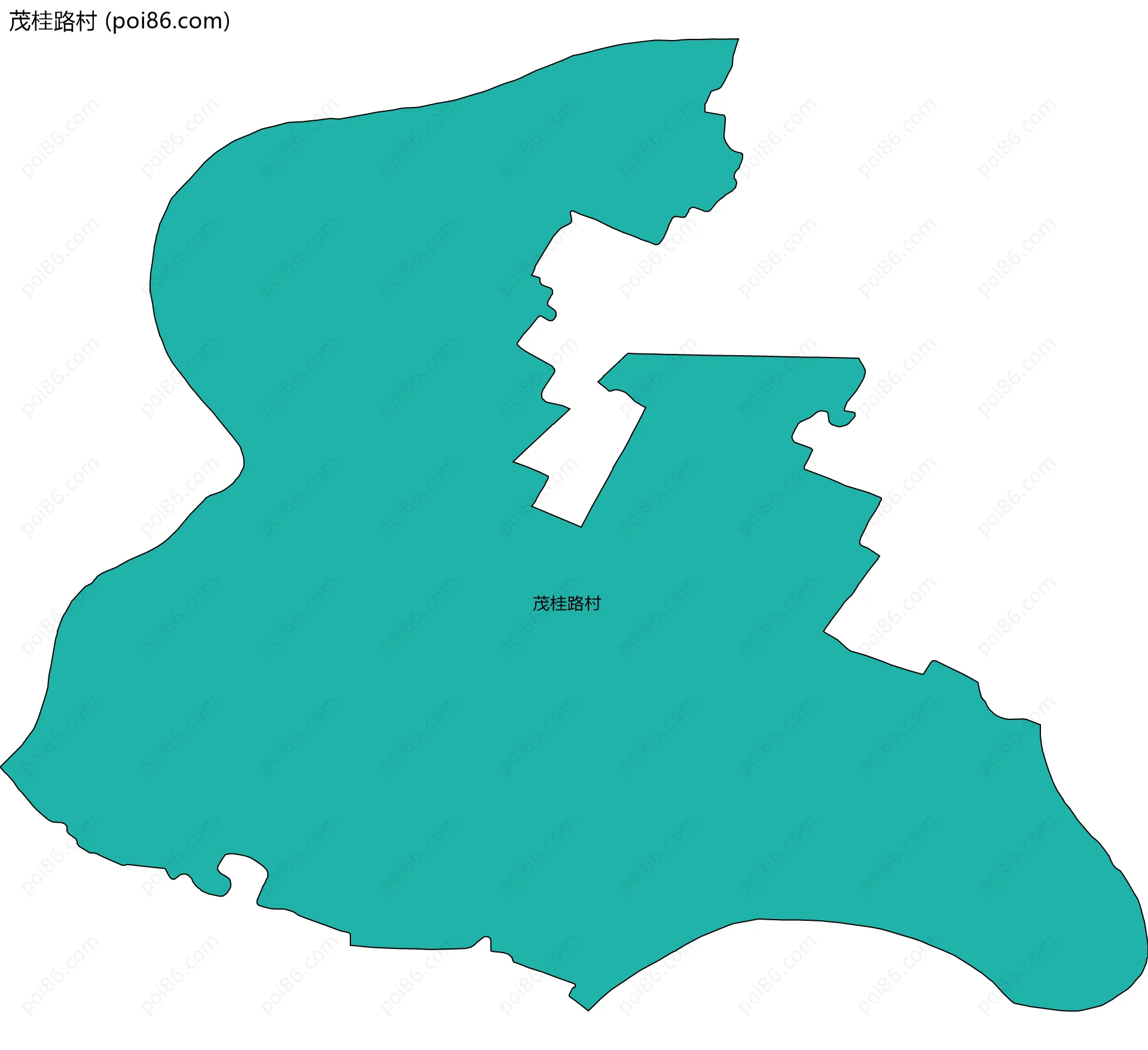 茂桂路村边界地图