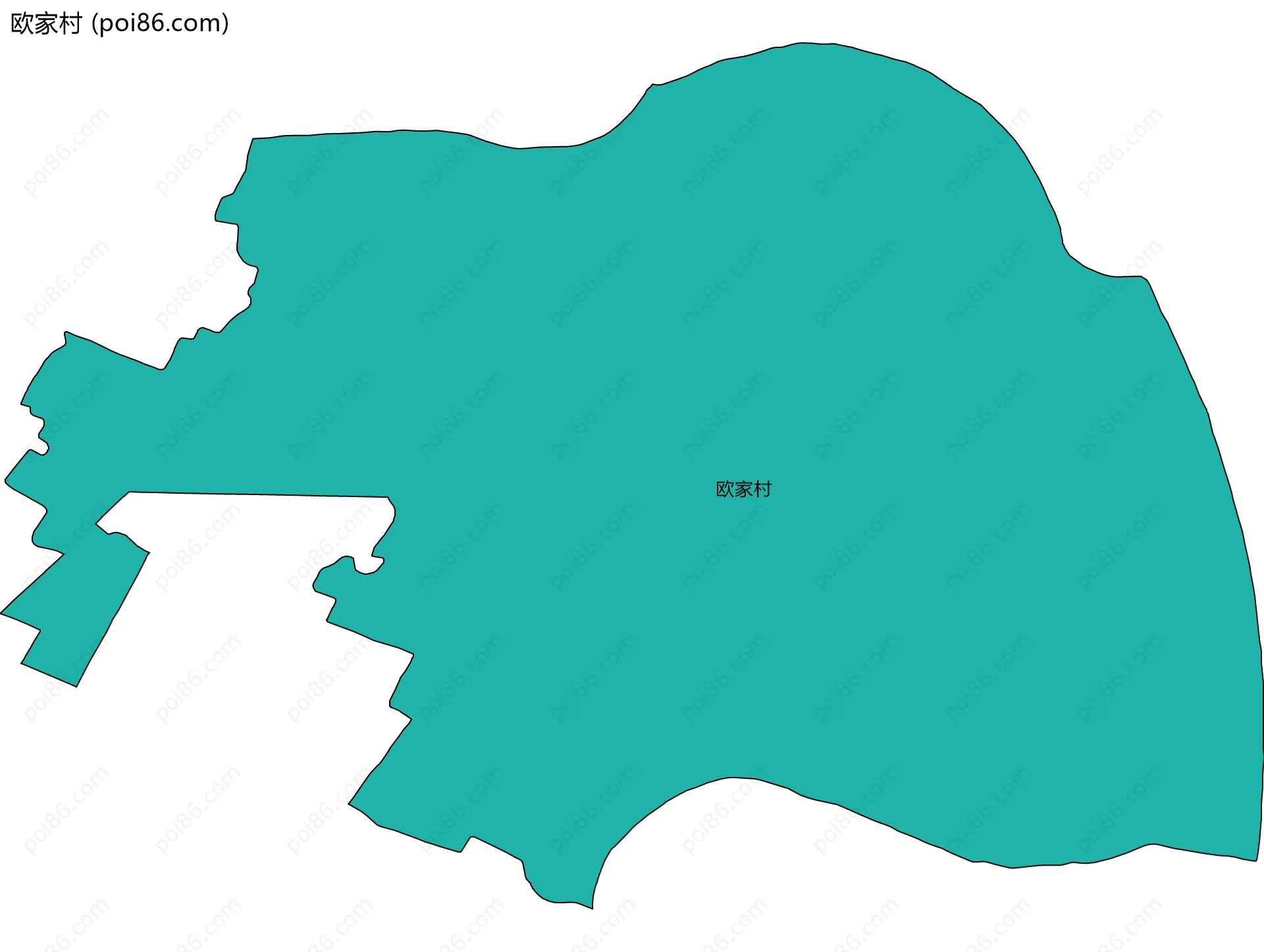 欧家村边界地图