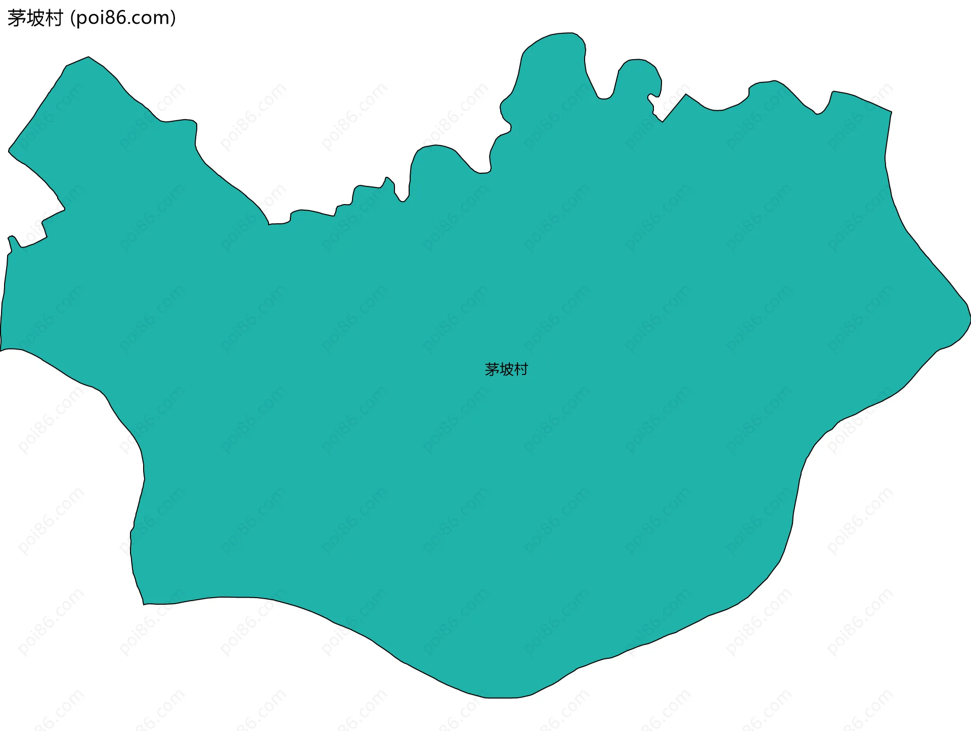 茅坡村边界地图