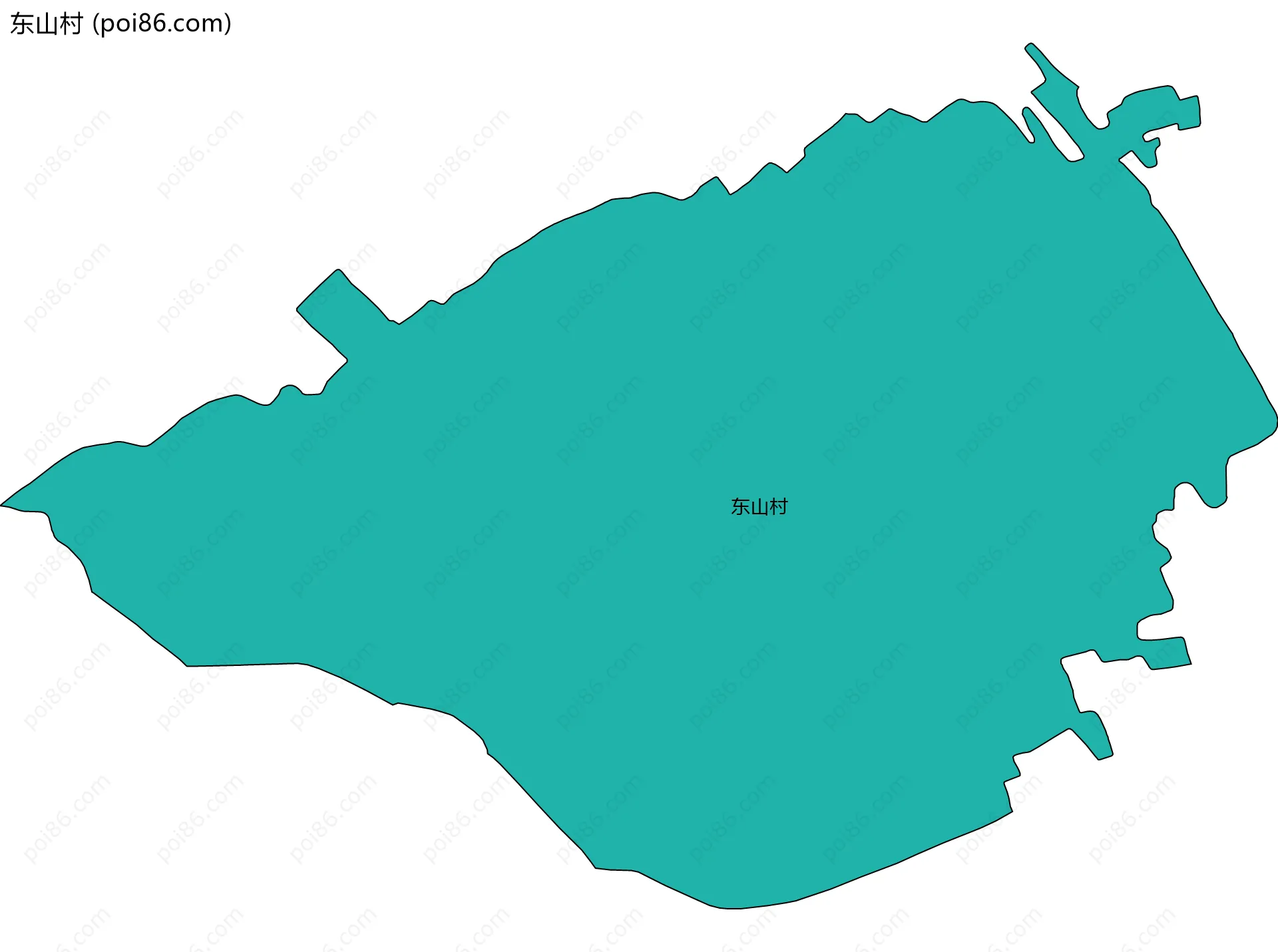 东山村边界地图