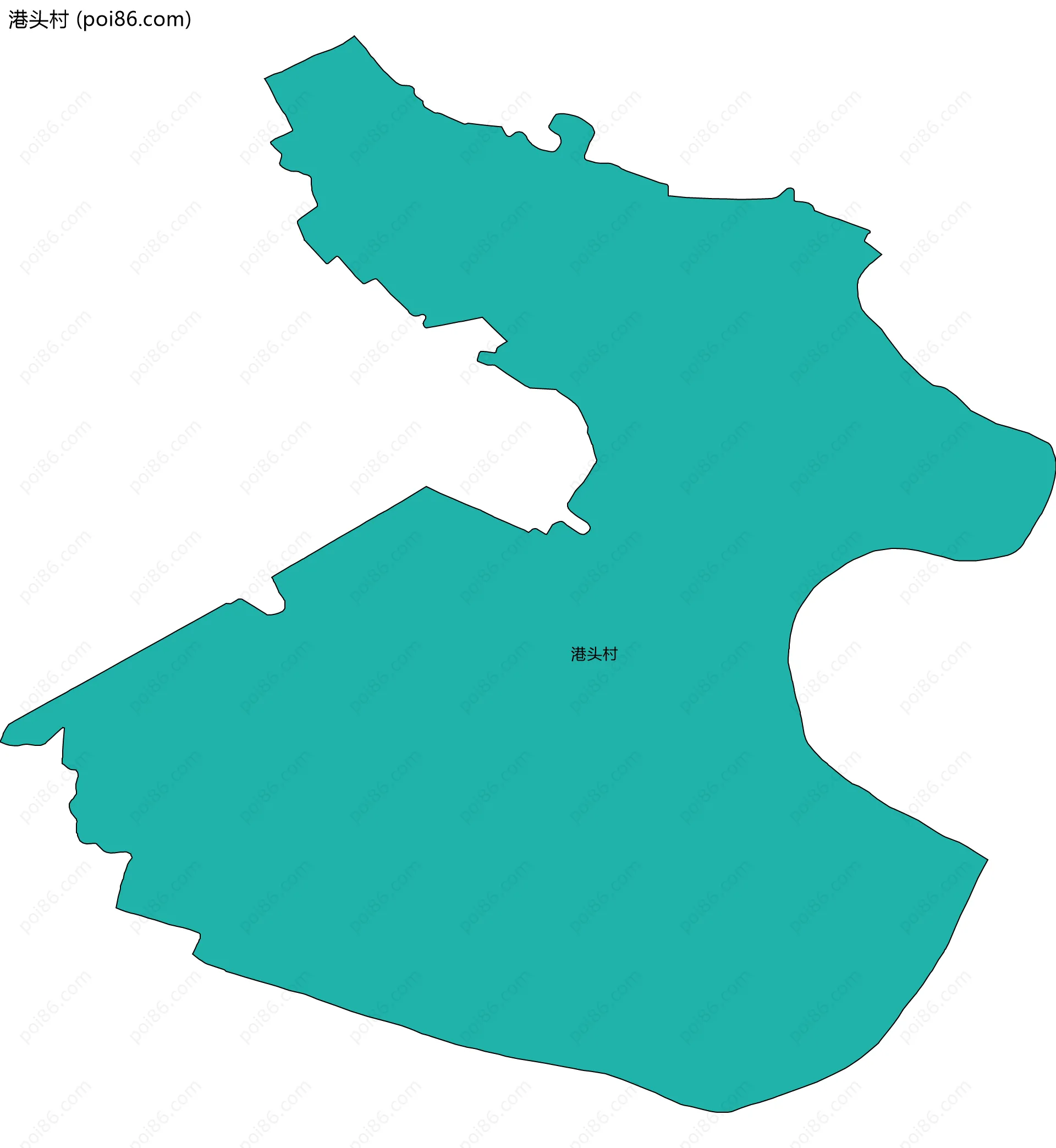 港头村边界地图