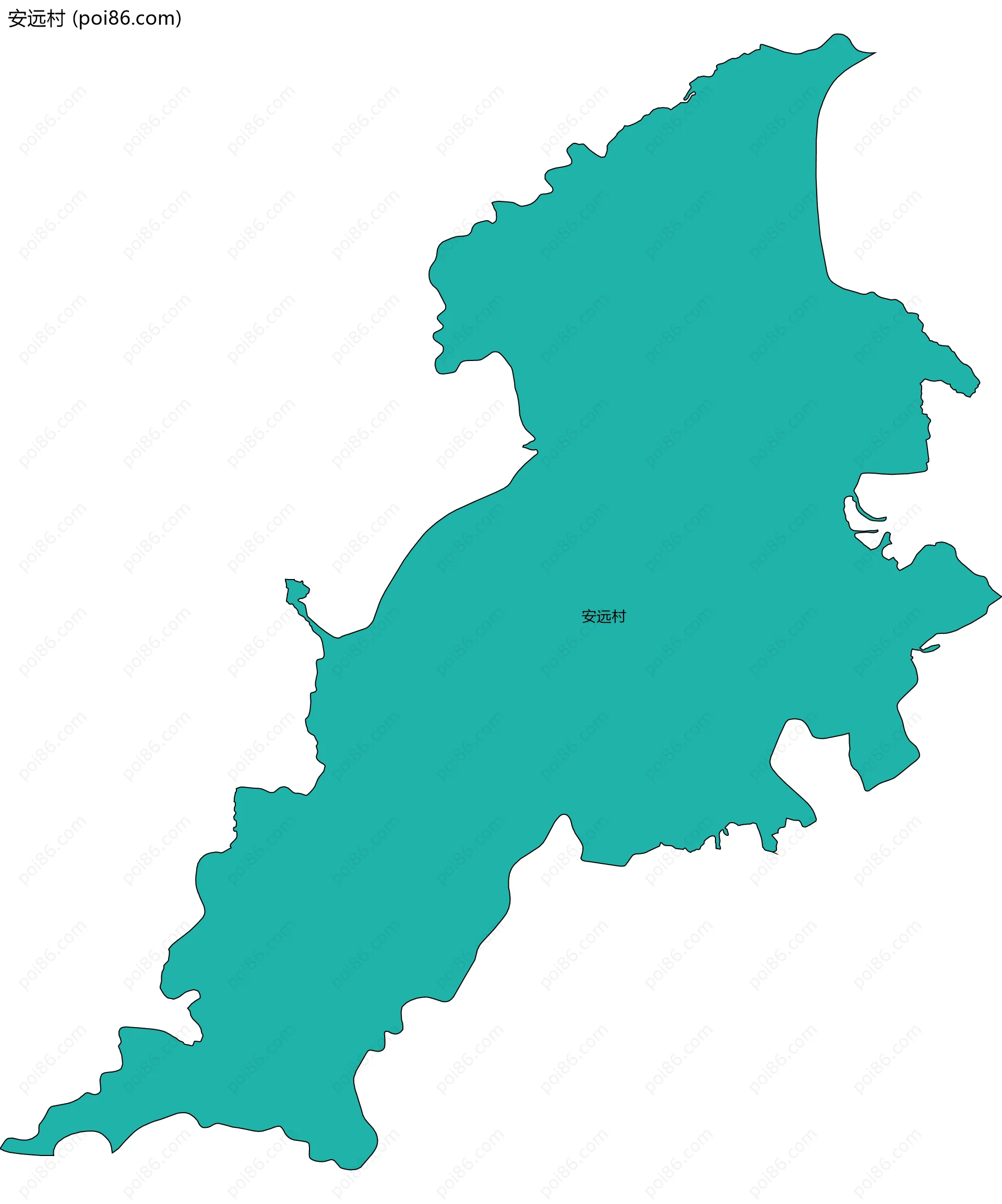 安远村边界地图