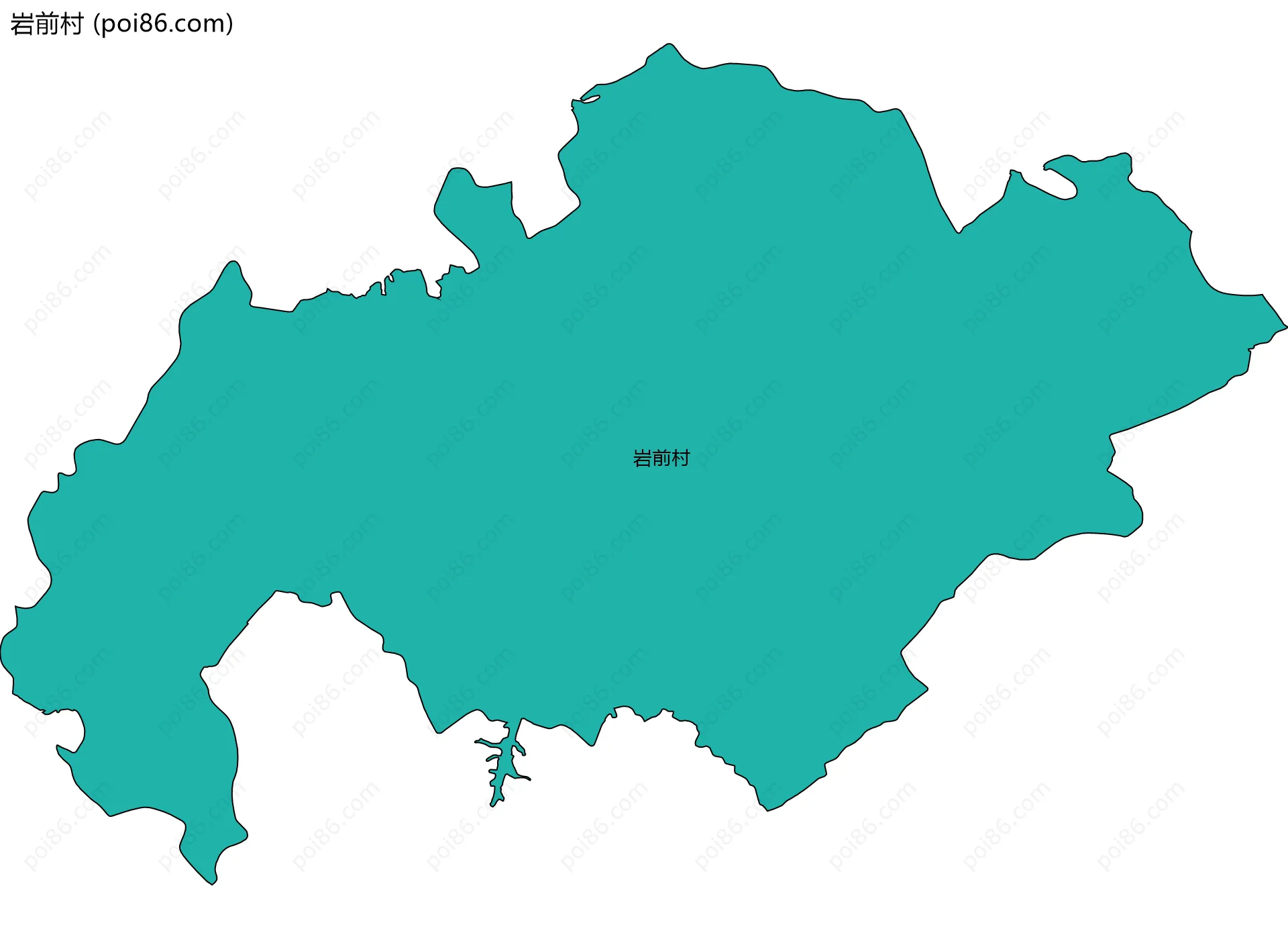 岩前村边界地图