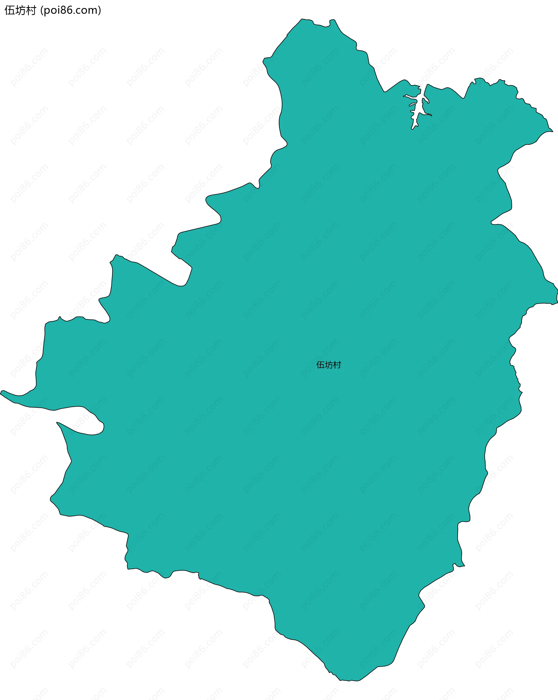 伍坊村边界地图