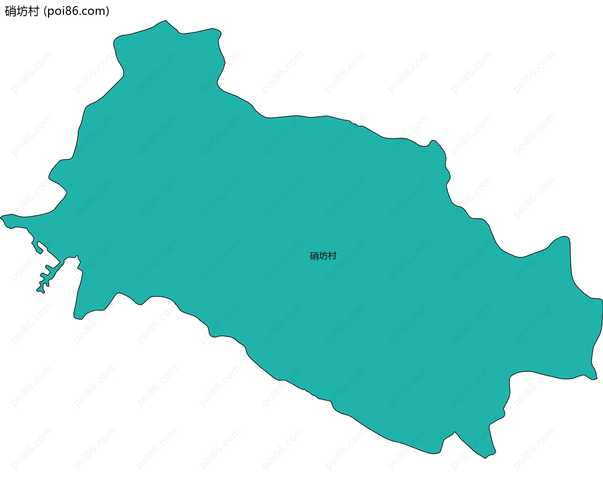 硝坊村边界地图