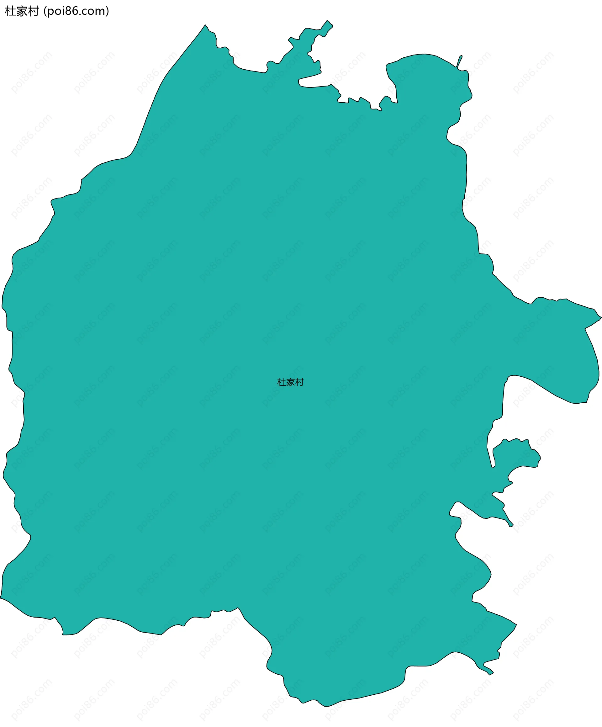 杜家村边界地图