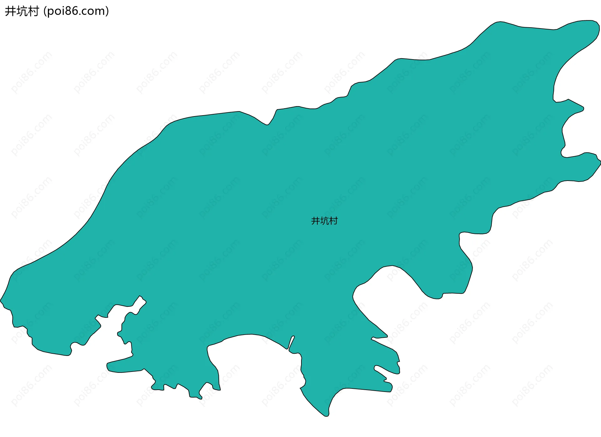 井坑村边界地图