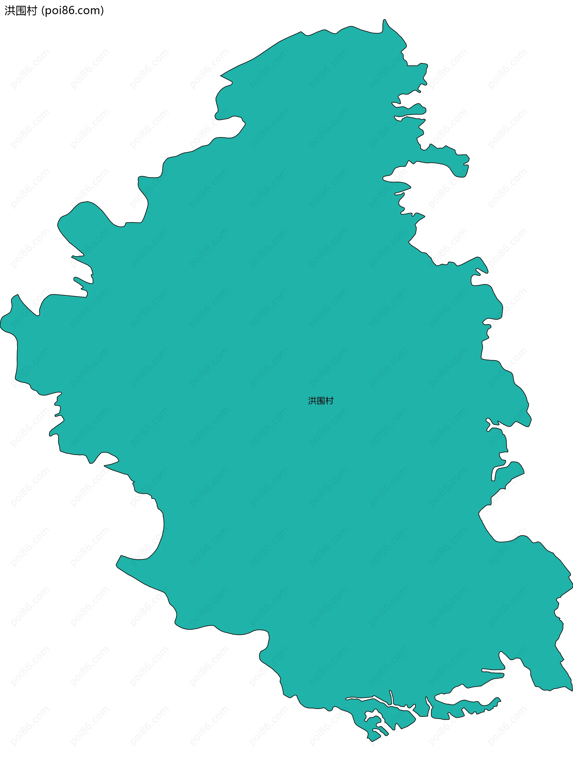 洪围村边界地图