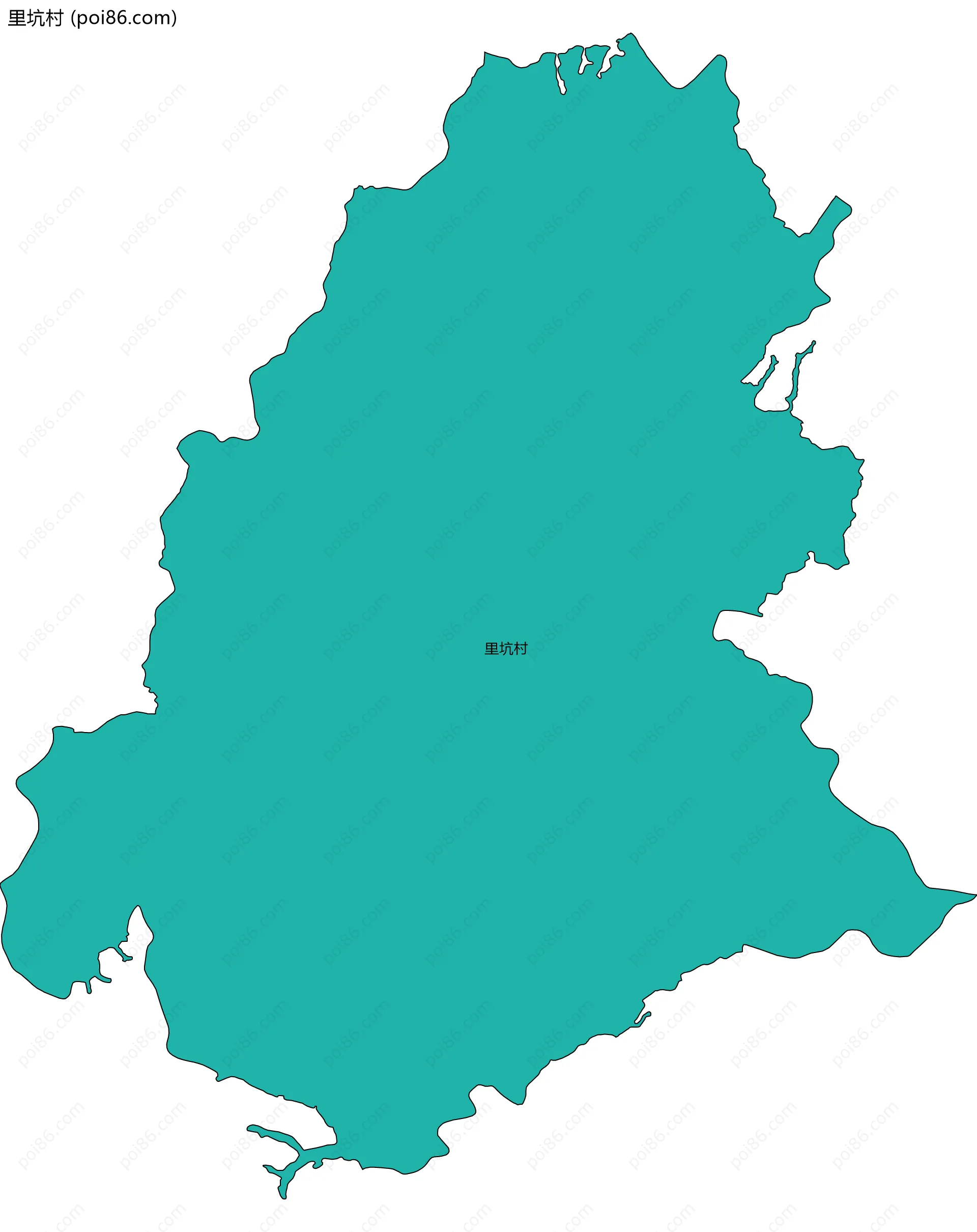 里坑村边界地图