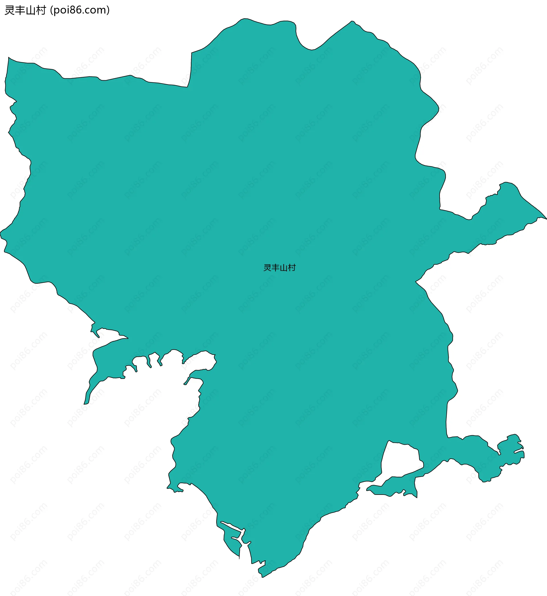 灵丰山村边界地图