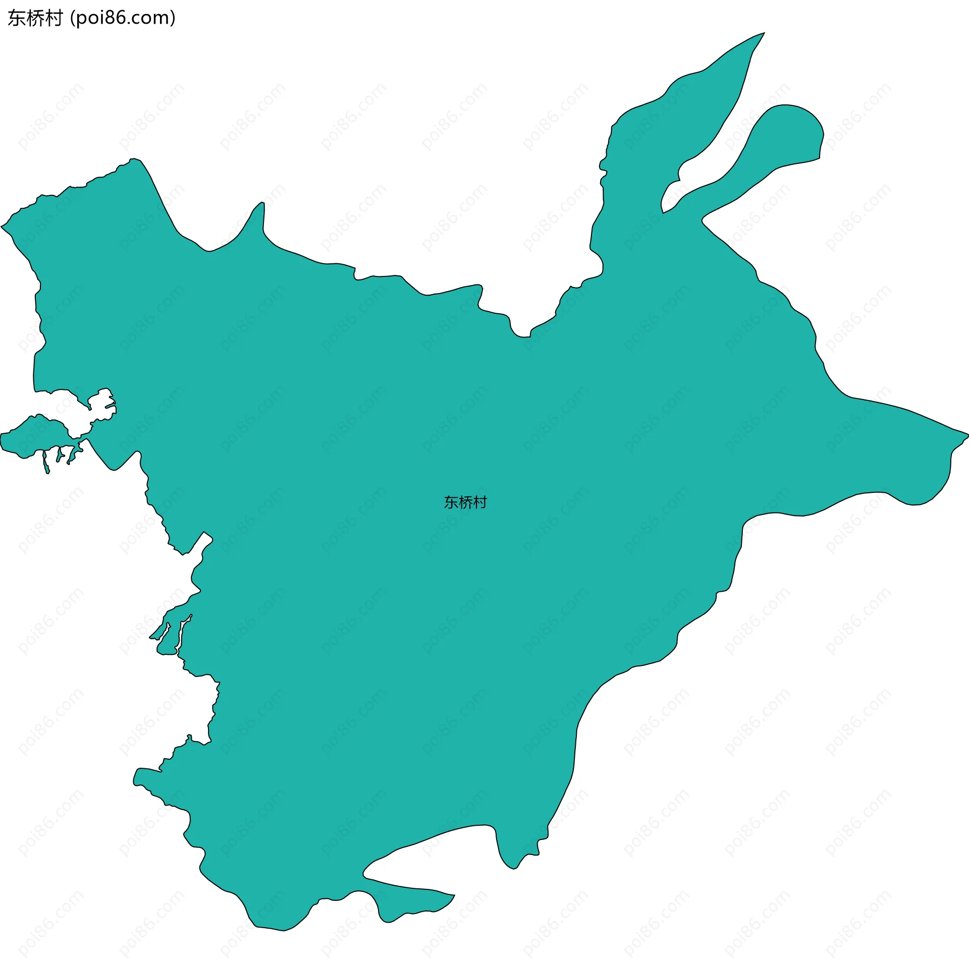 东桥村边界地图