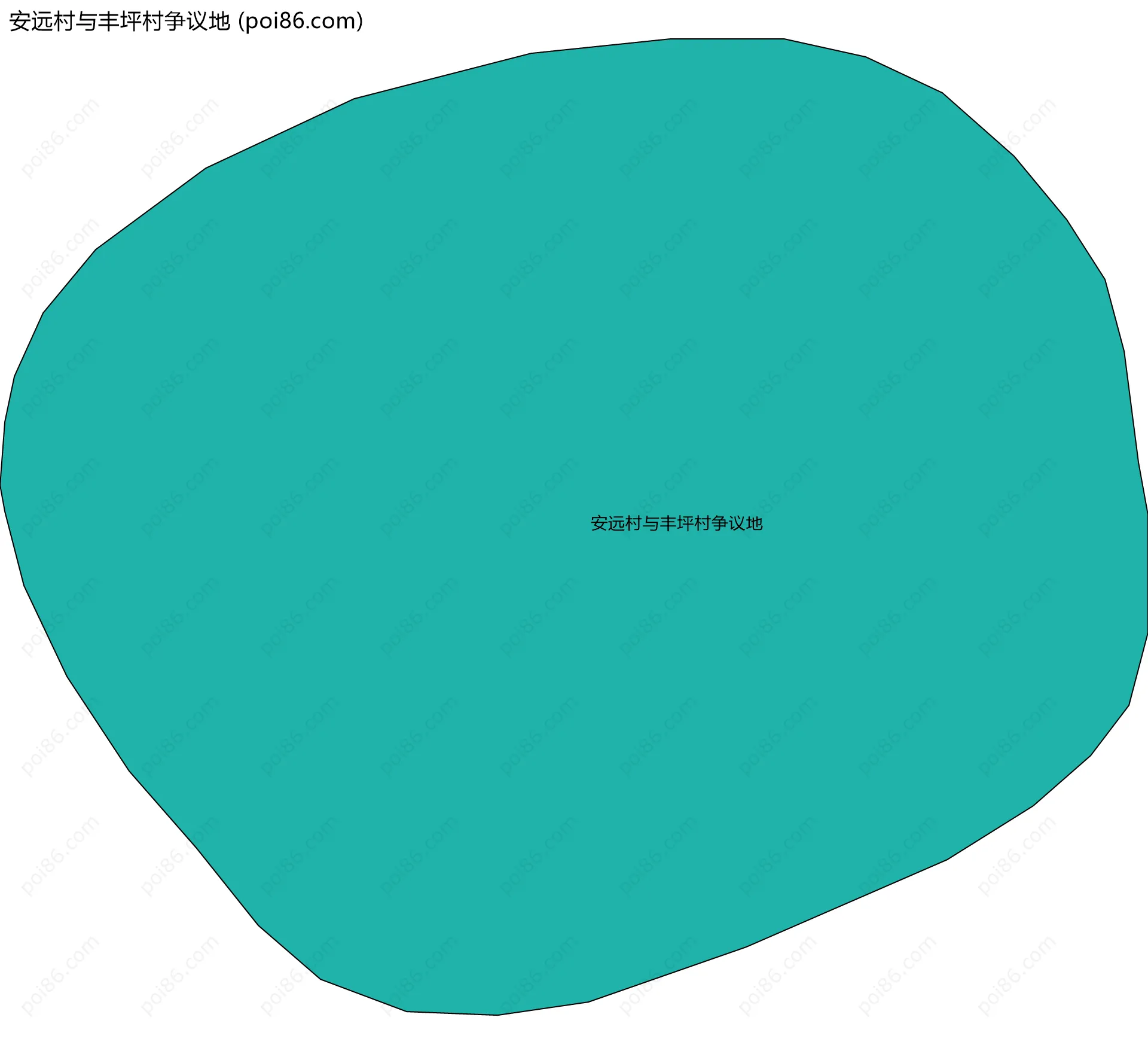 安远村与丰坪村争议地边界地图