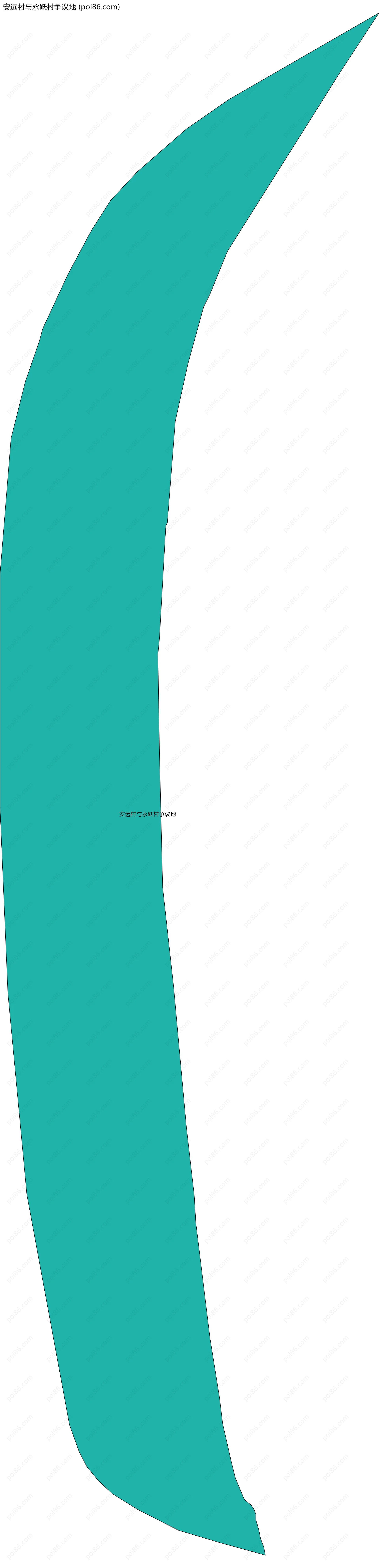 安远村与永跃村争议地边界地图