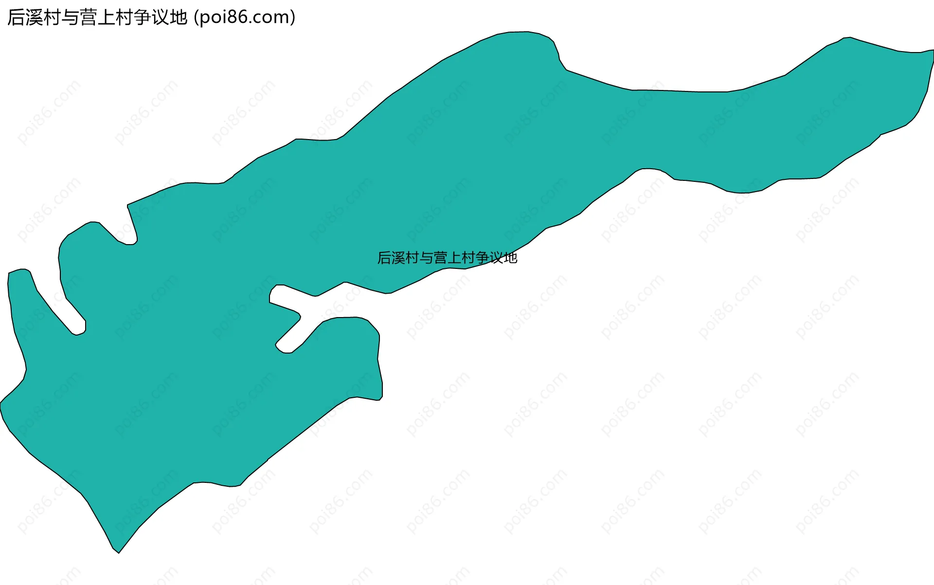 后溪村与营上村争议地边界地图