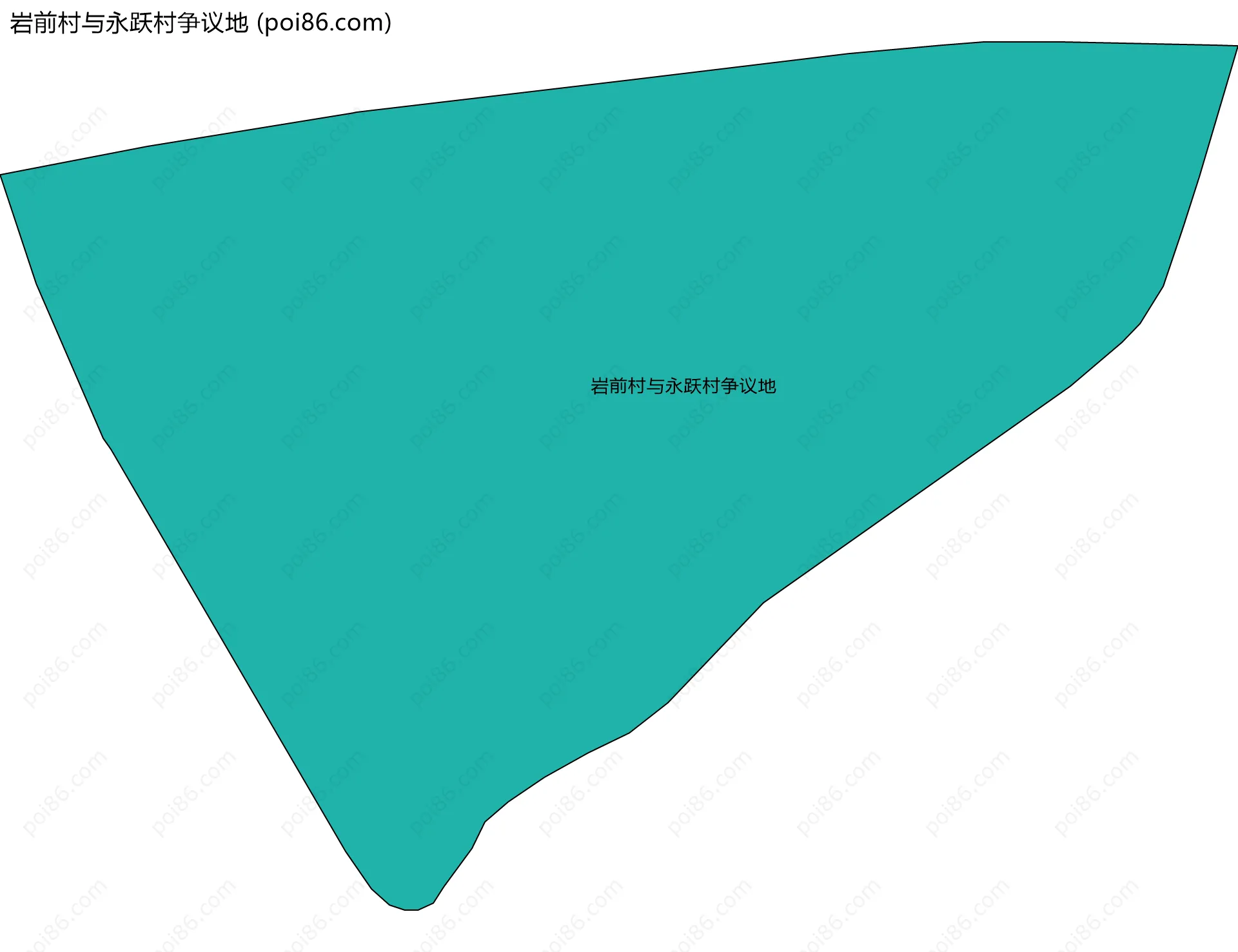 岩前村与永跃村争议地边界地图