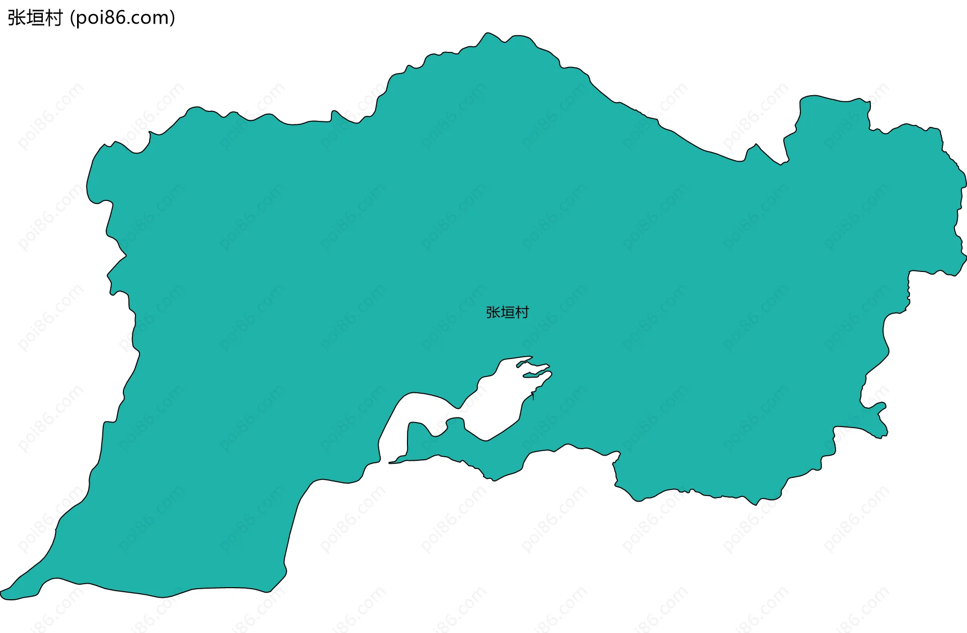 张垣村边界地图