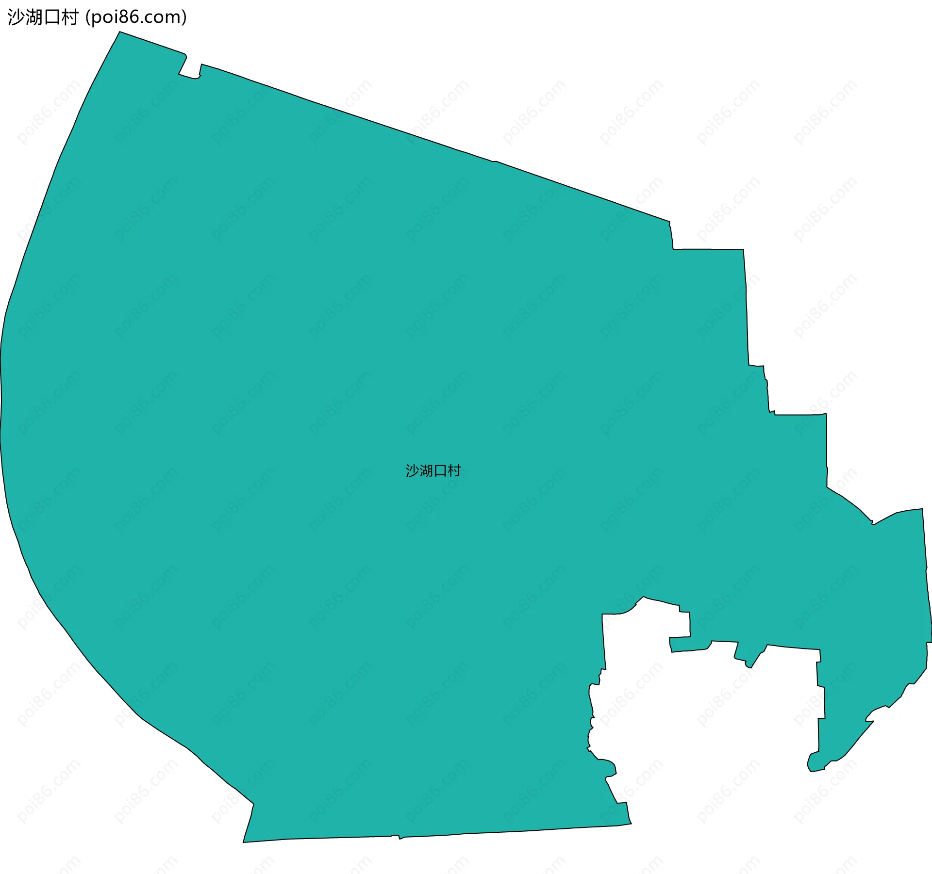 沙湖口村边界地图