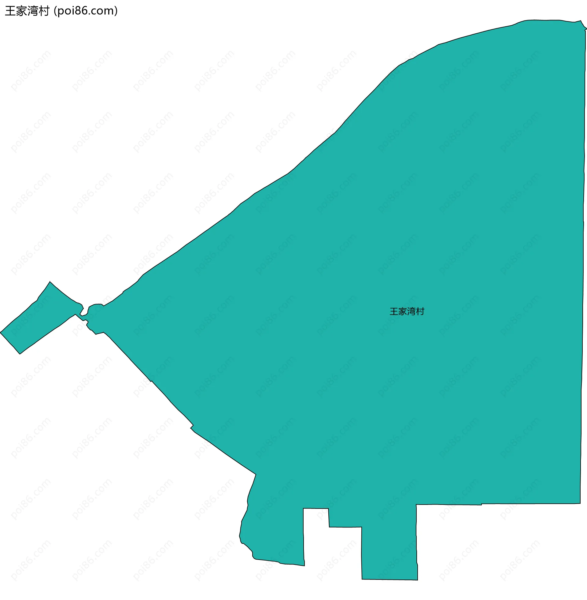 王家湾村边界地图