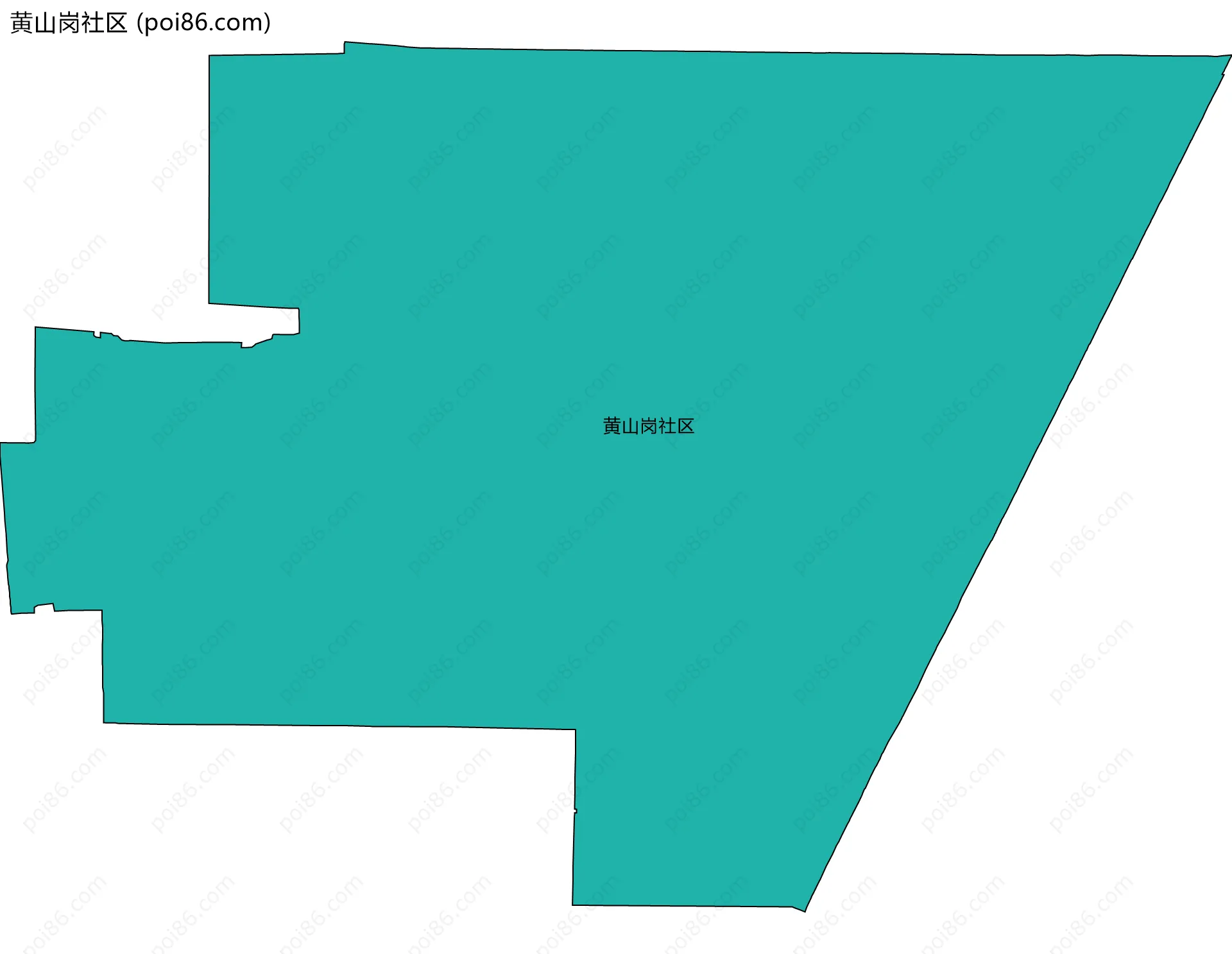 黄山岗社区边界地图