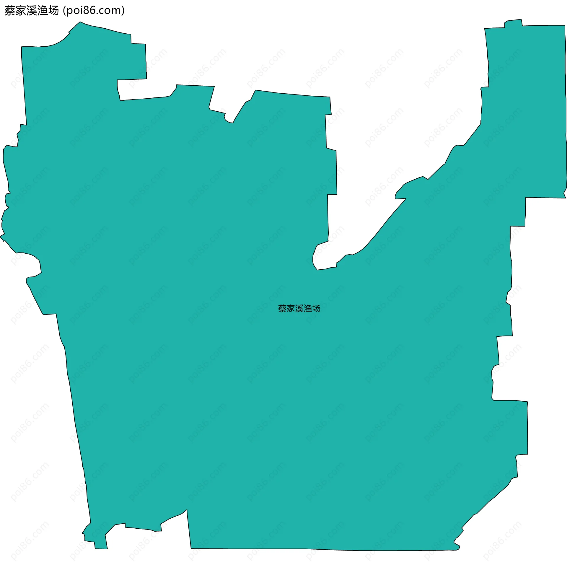 蔡家溪渔场边界地图