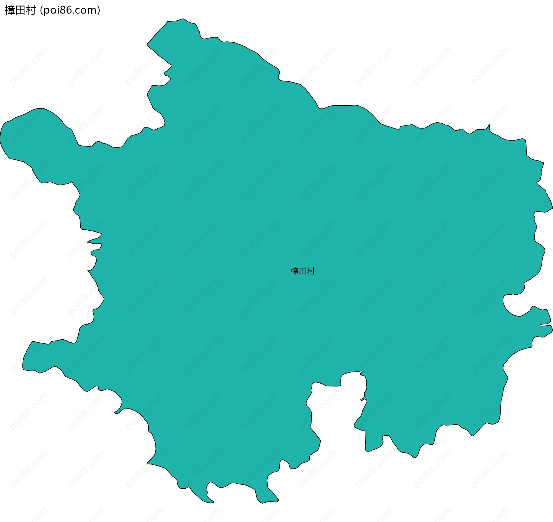 樟田村边界地图