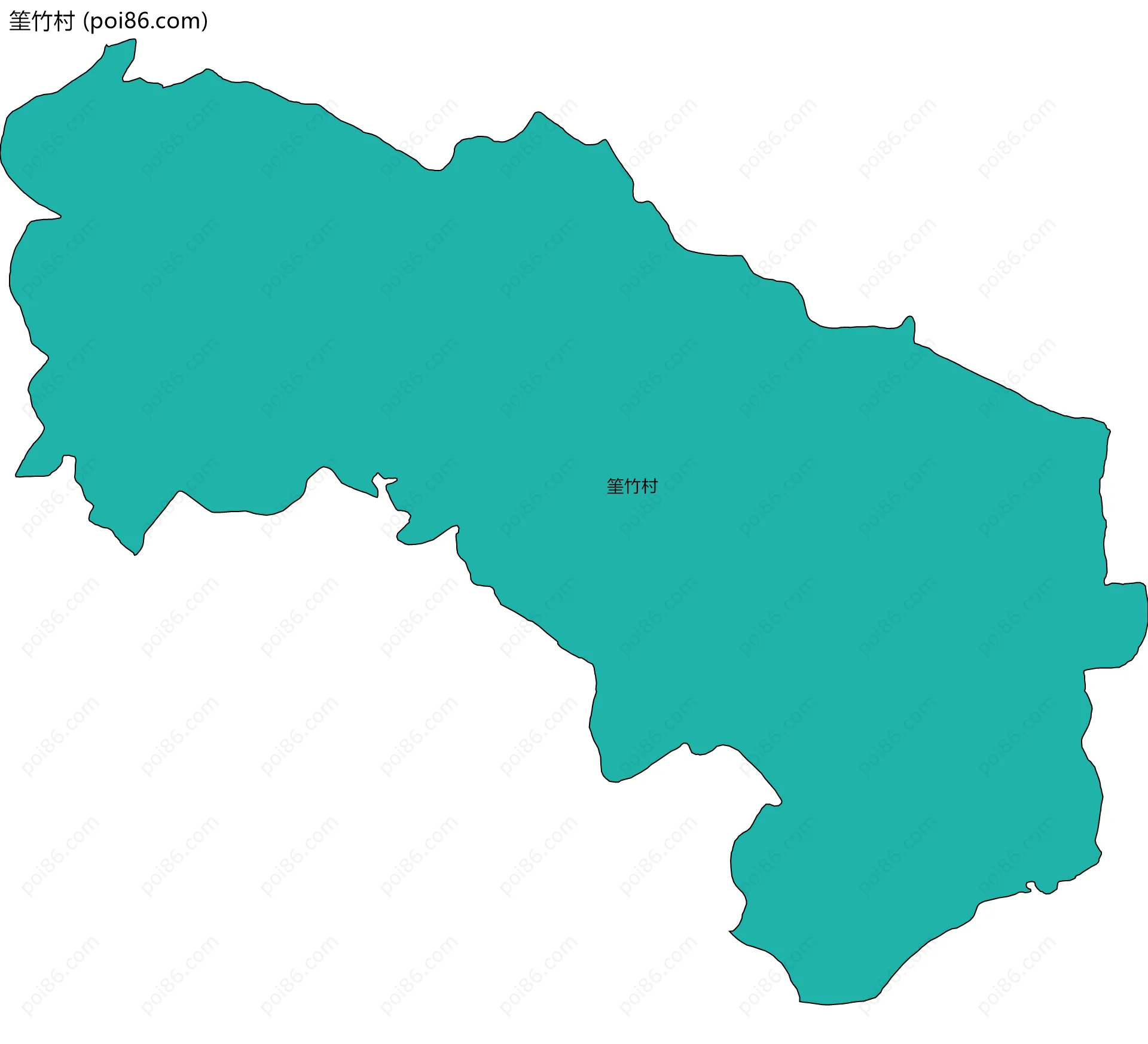 筀竹村边界地图