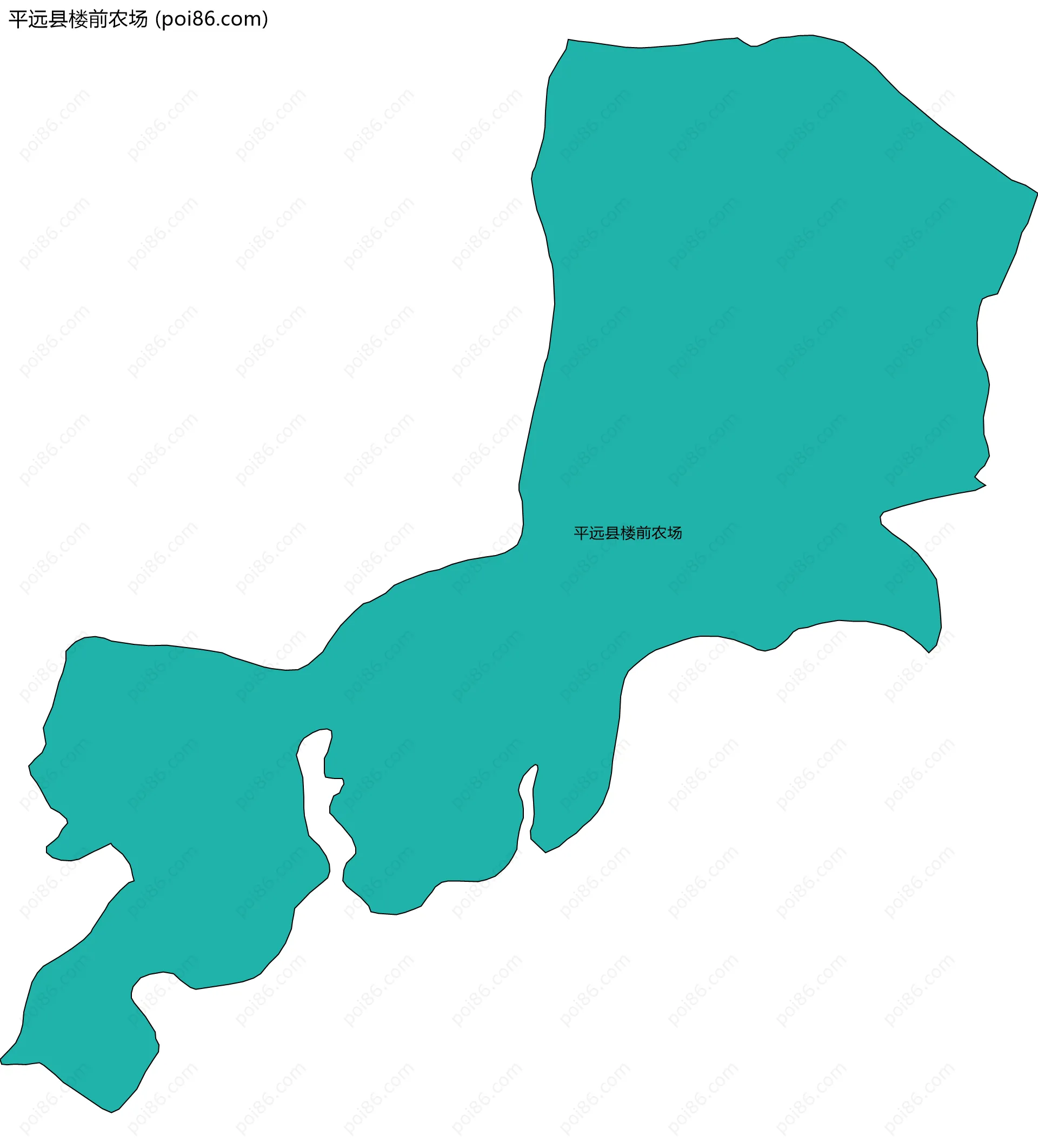 平远县楼前农场边界地图