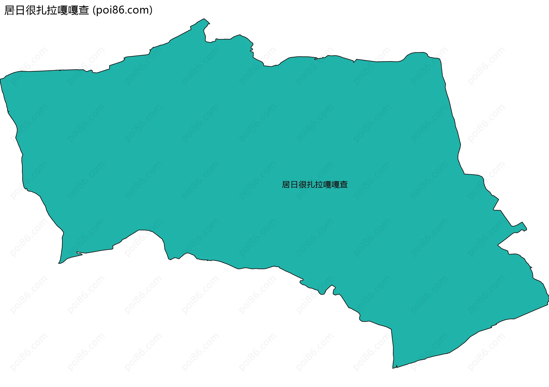 居日很扎拉嘎嘎查边界地图
