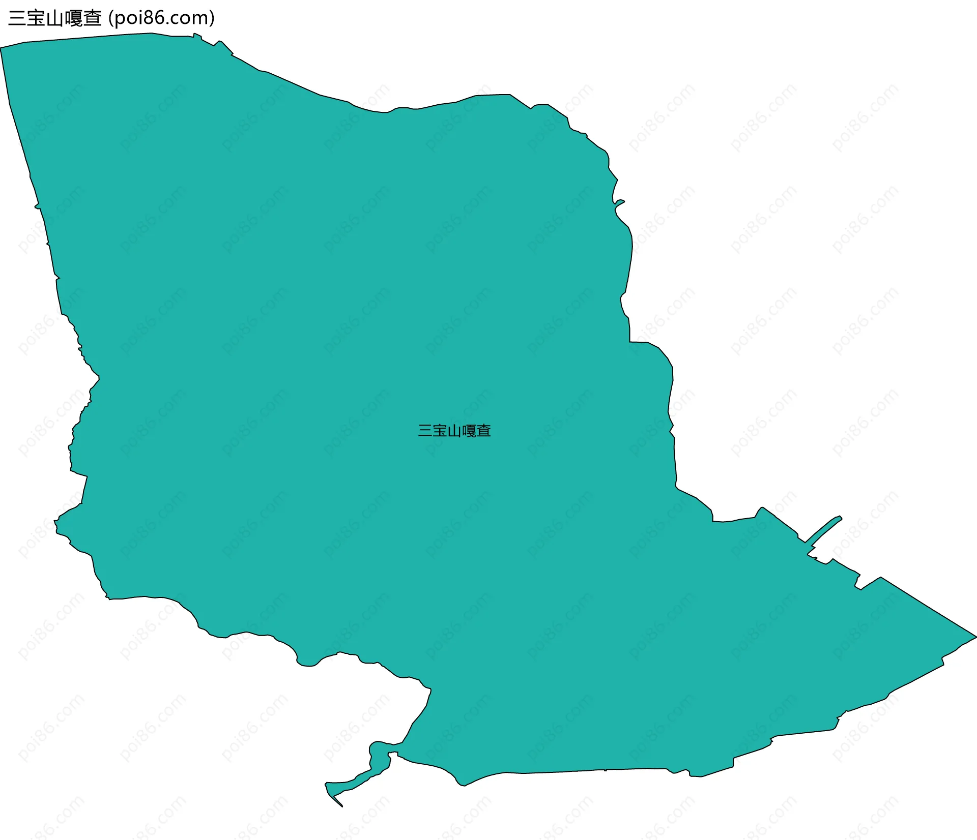 三宝山嘎查边界地图