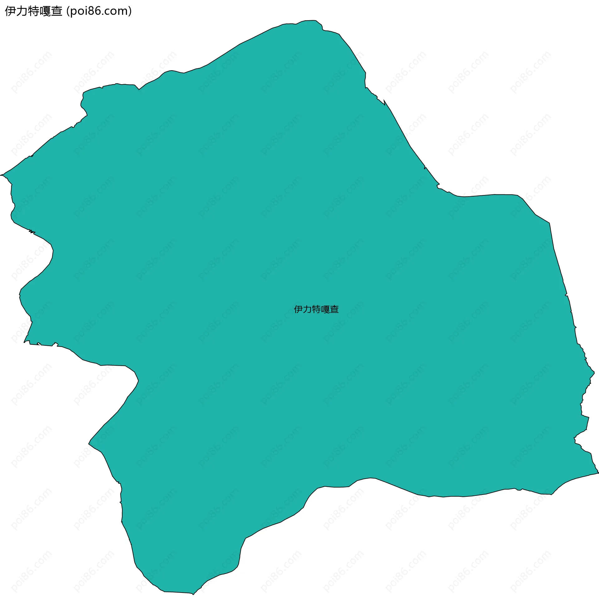 伊力特嘎查边界地图
