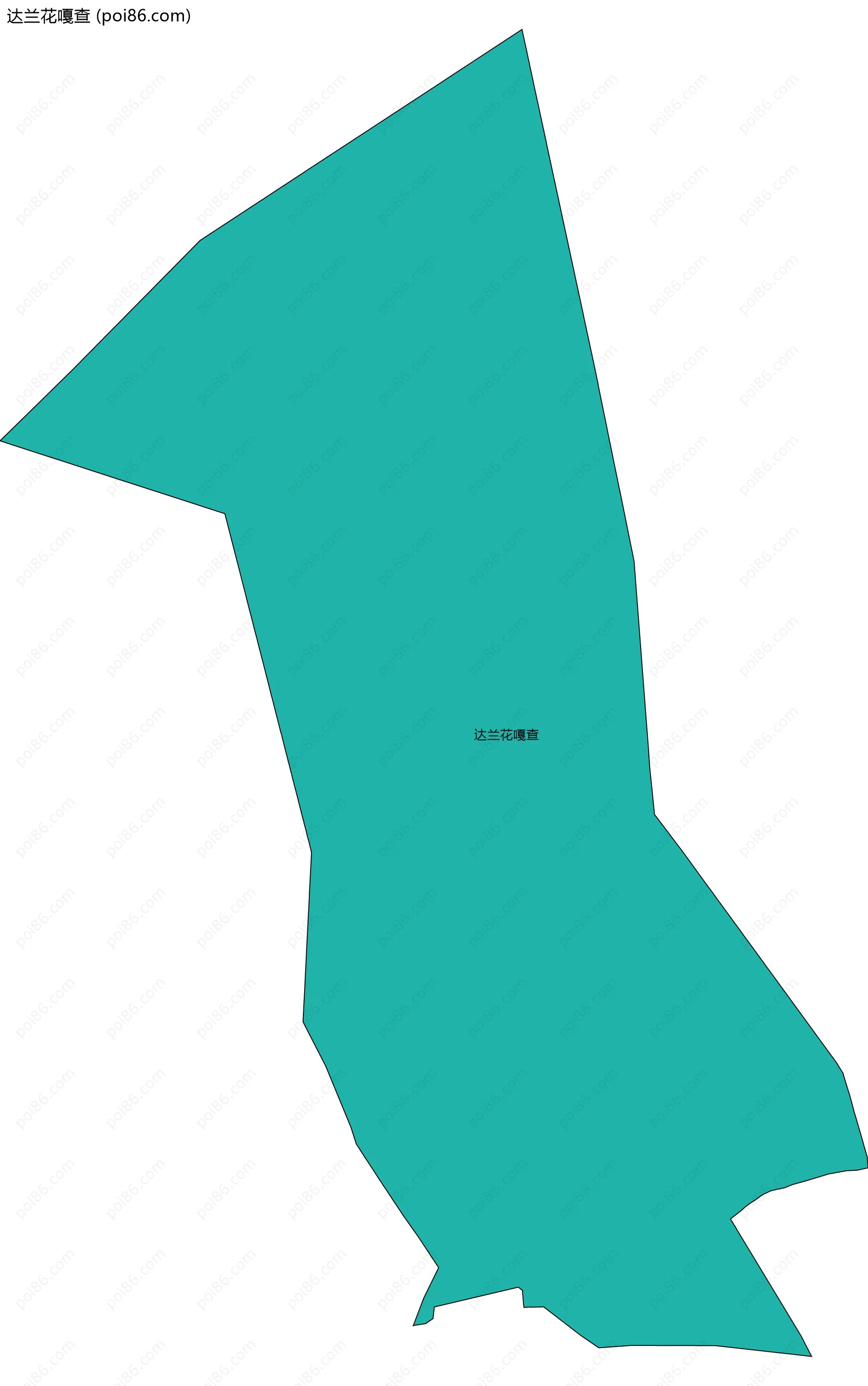 达兰花嘎查边界地图