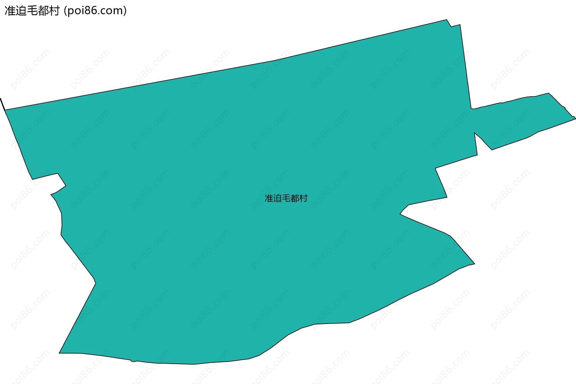 准迫毛都村边界地图