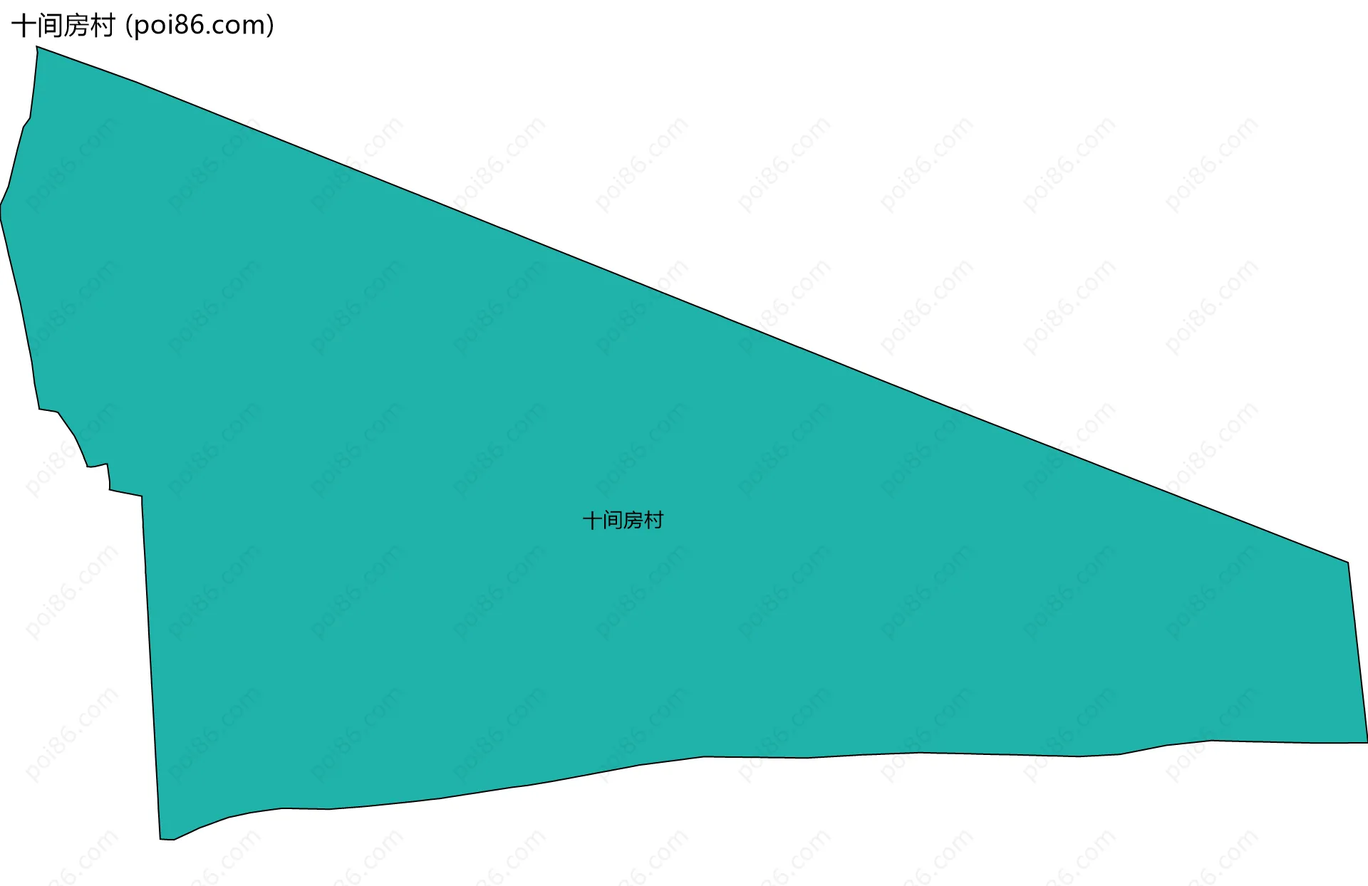 十间房村边界地图