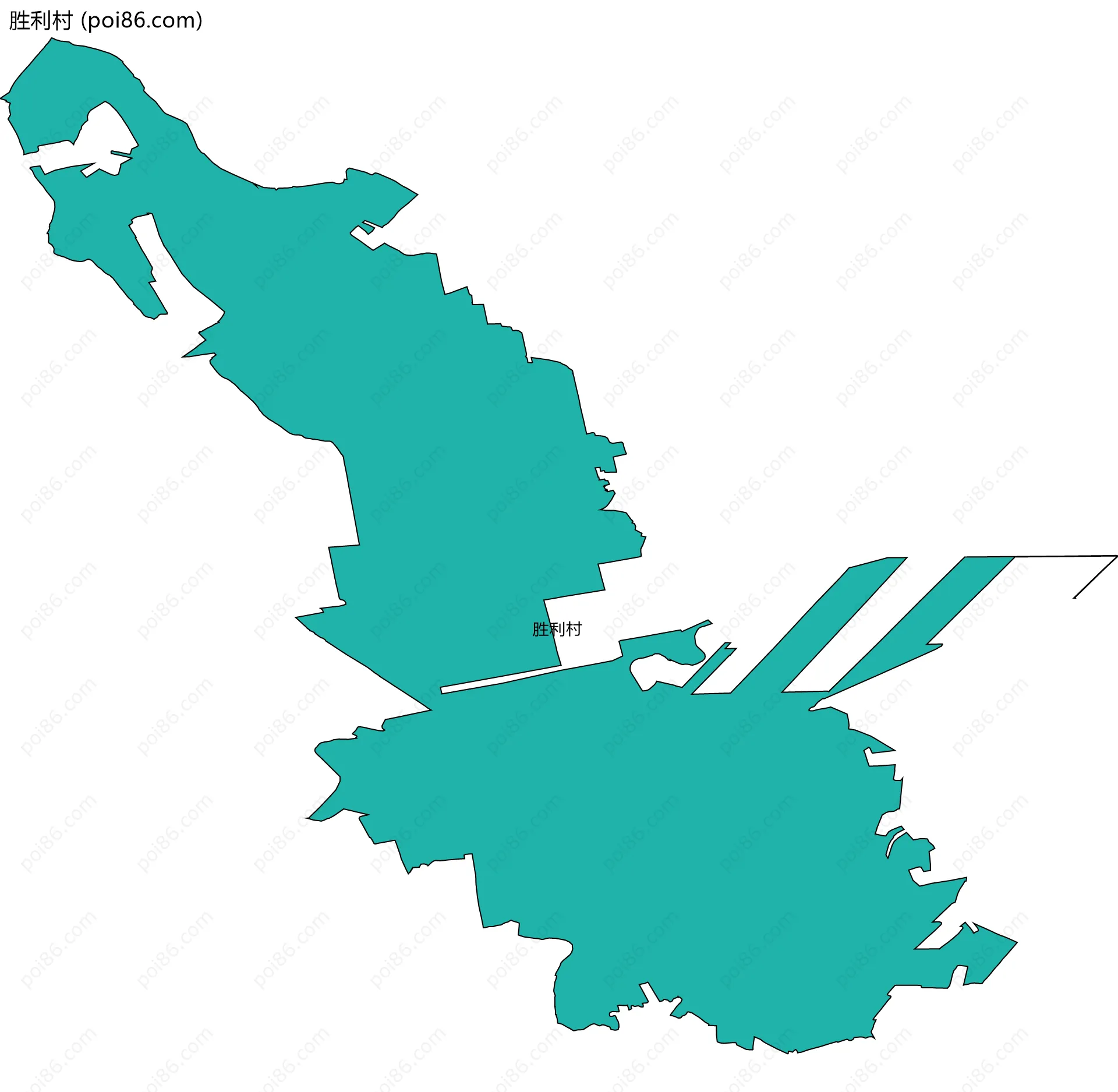 胜利村边界地图