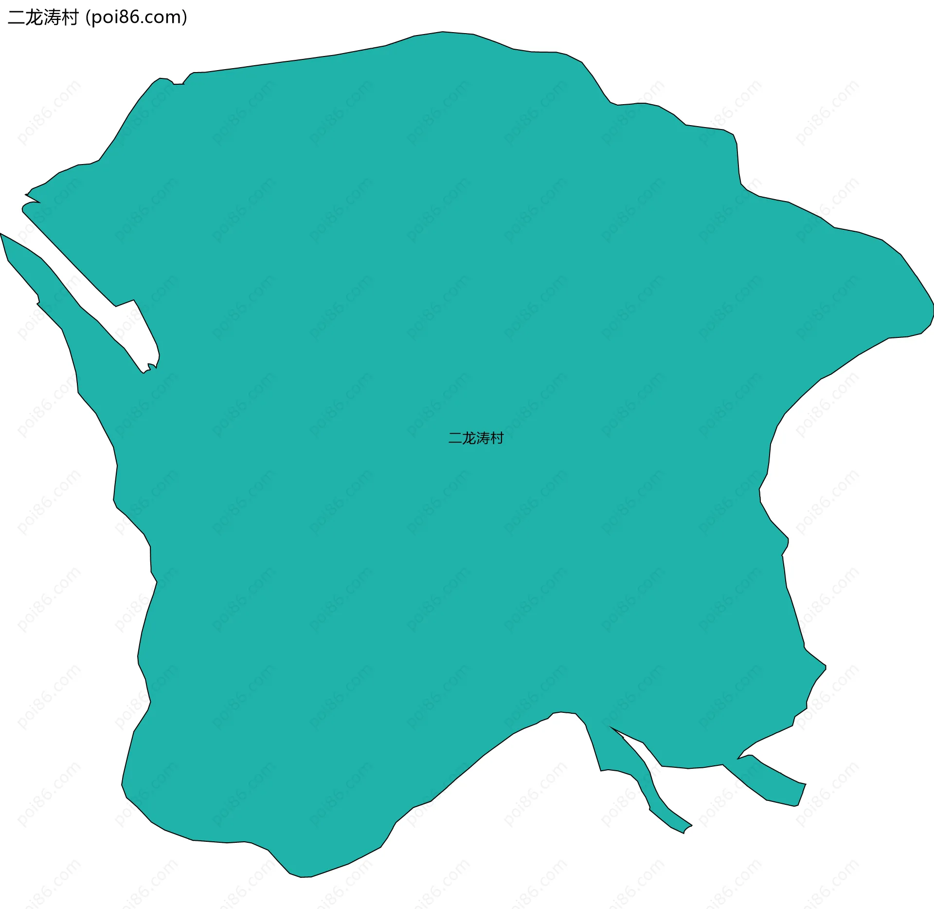 二龙涛村边界地图