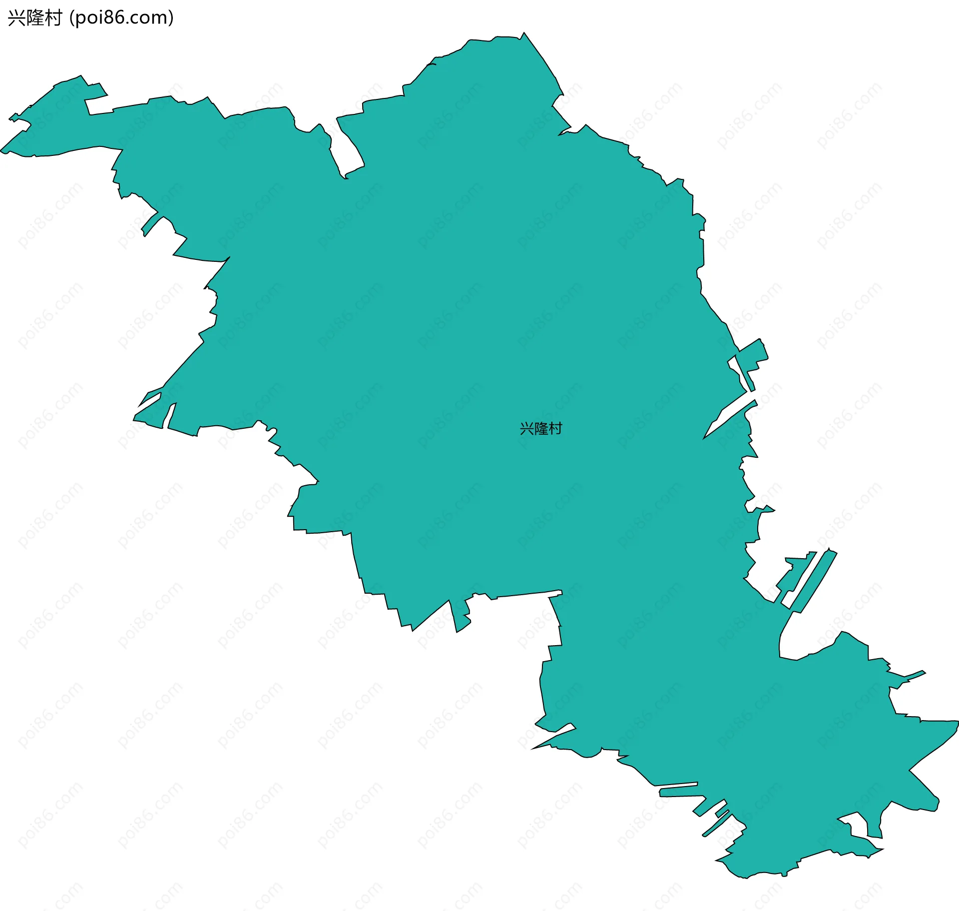 兴隆村边界地图
