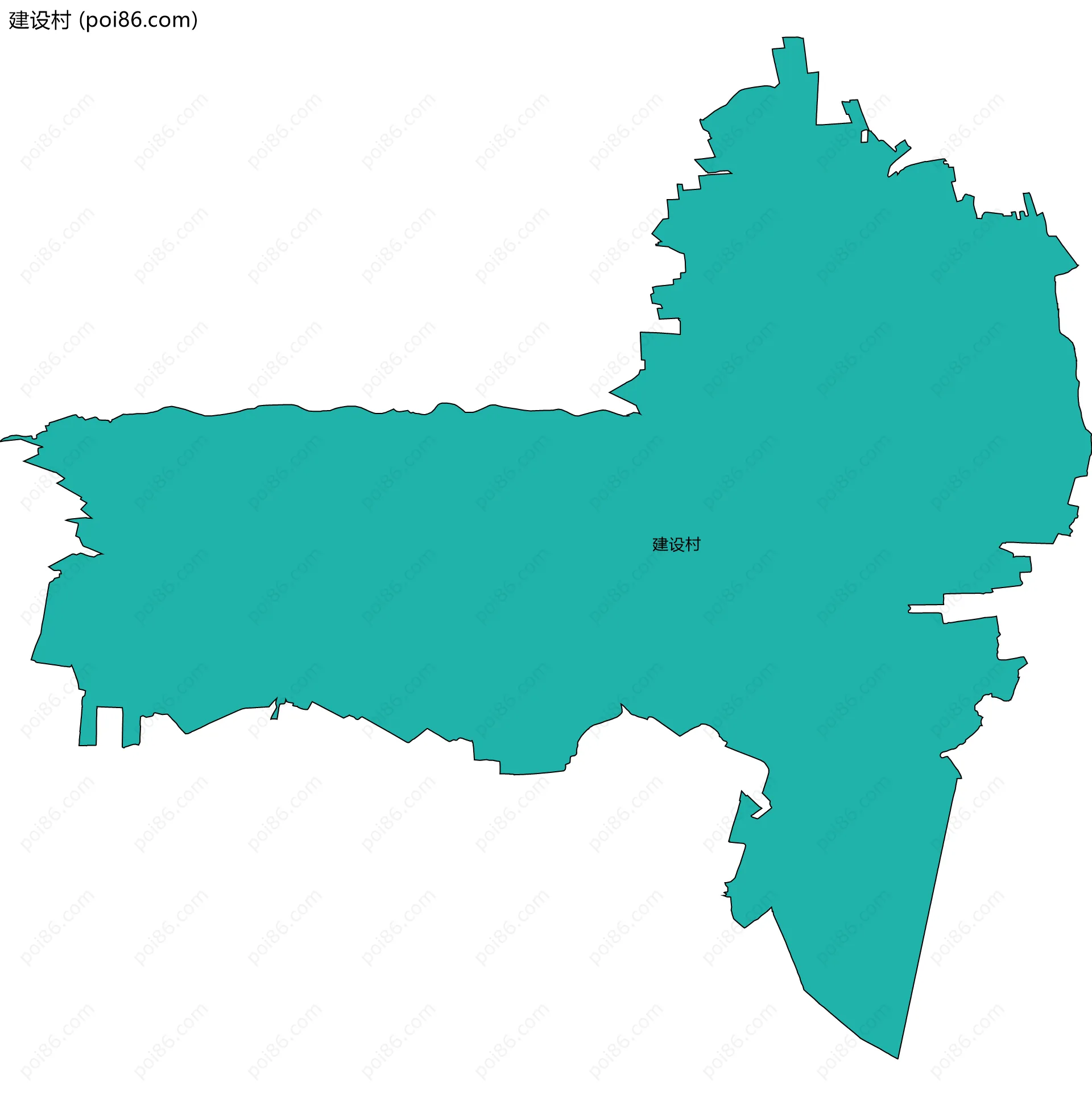 建设村边界地图