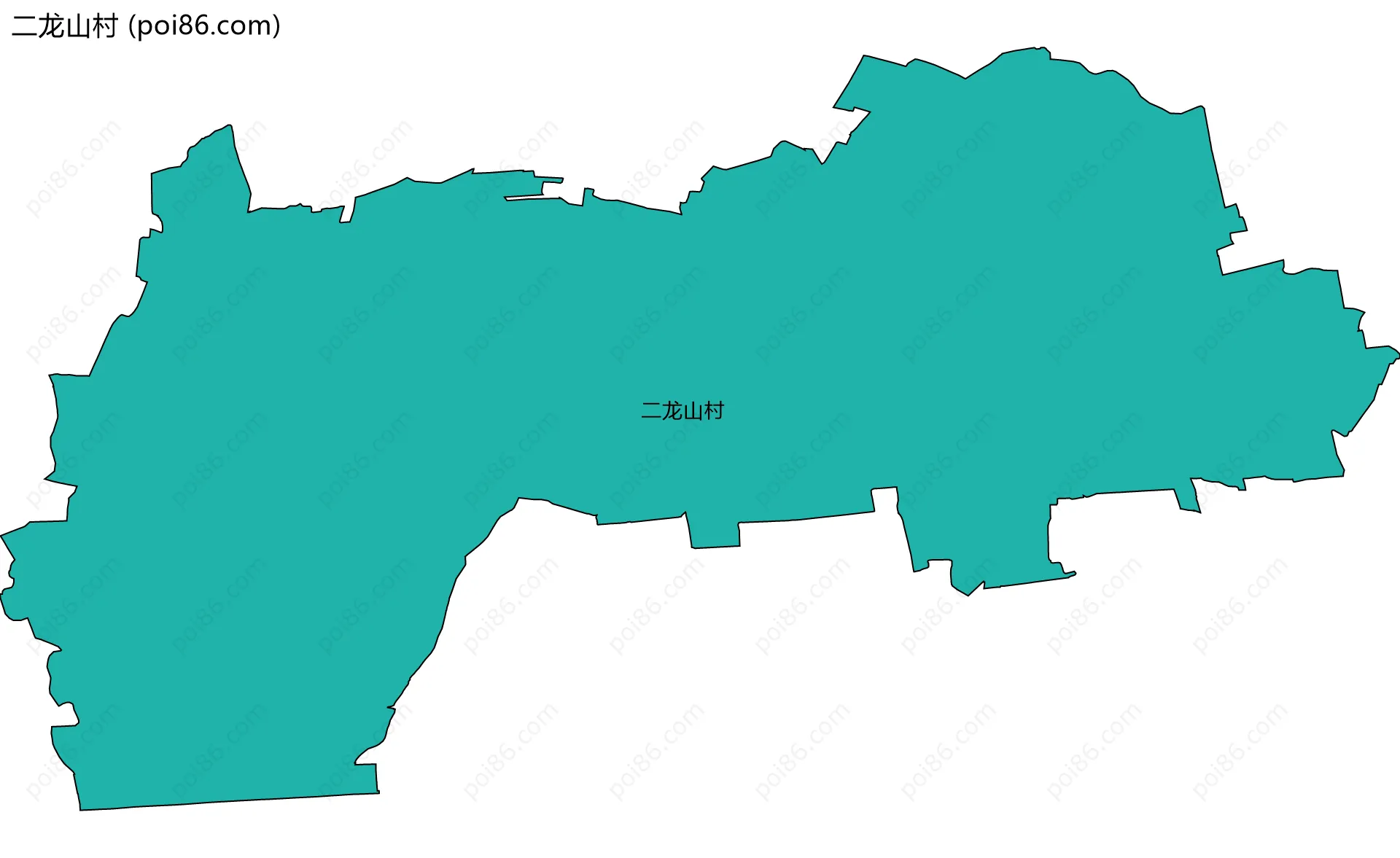 二龙山村边界地图