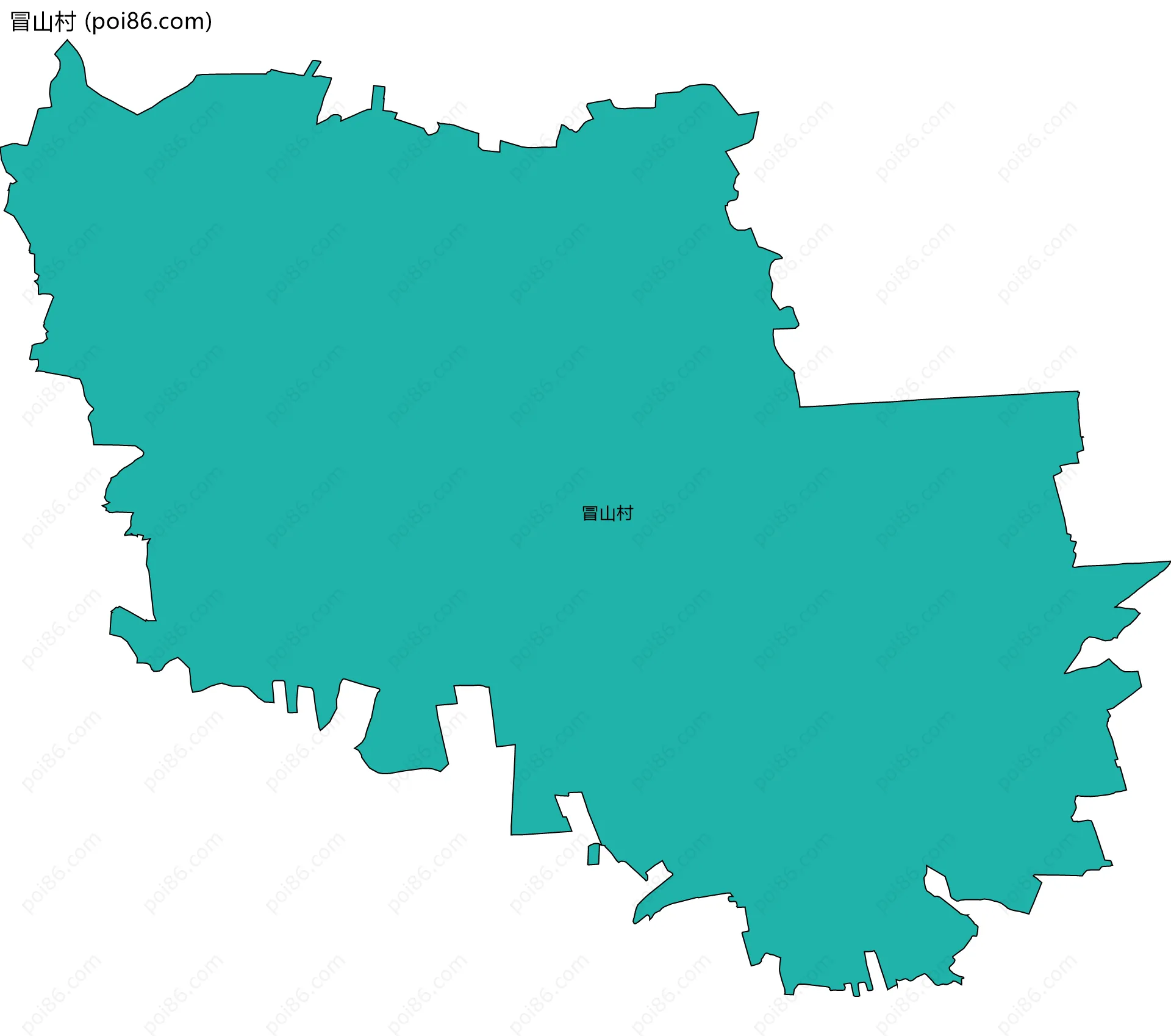 冒山村边界地图
