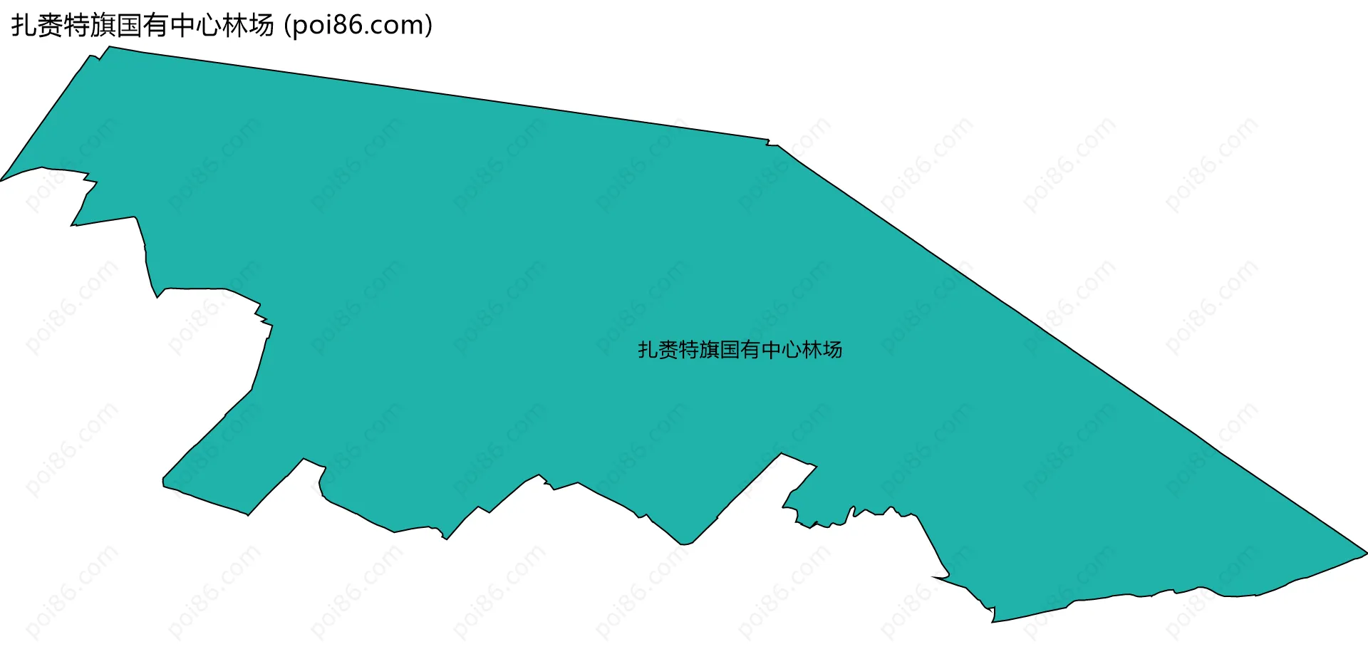 扎赉特旗国有中心林场边界地图