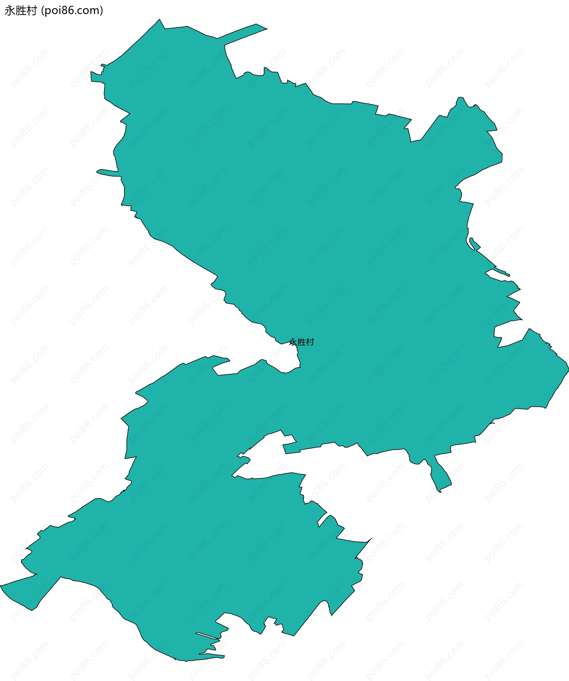 永胜村边界地图