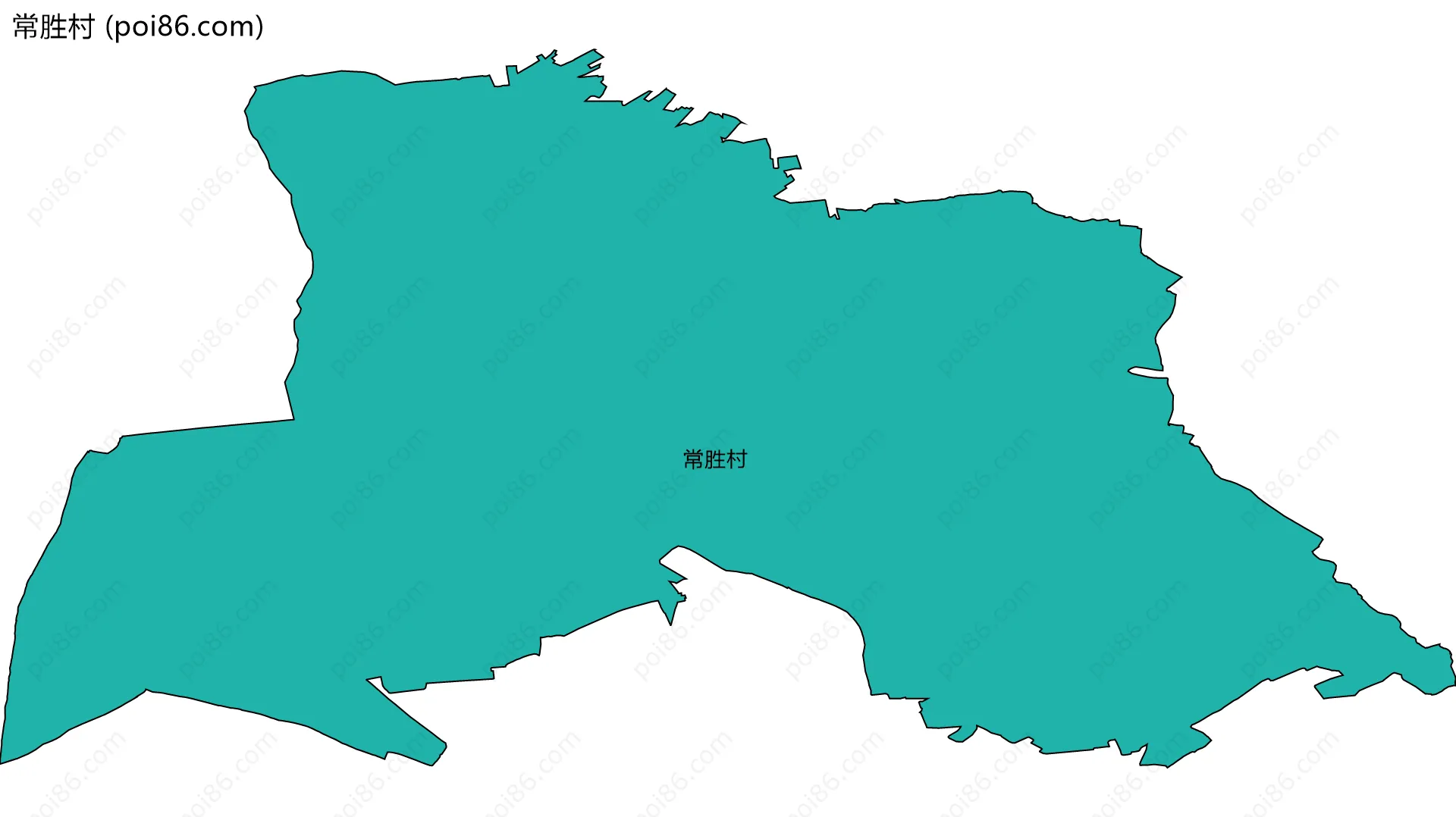 常胜村边界地图