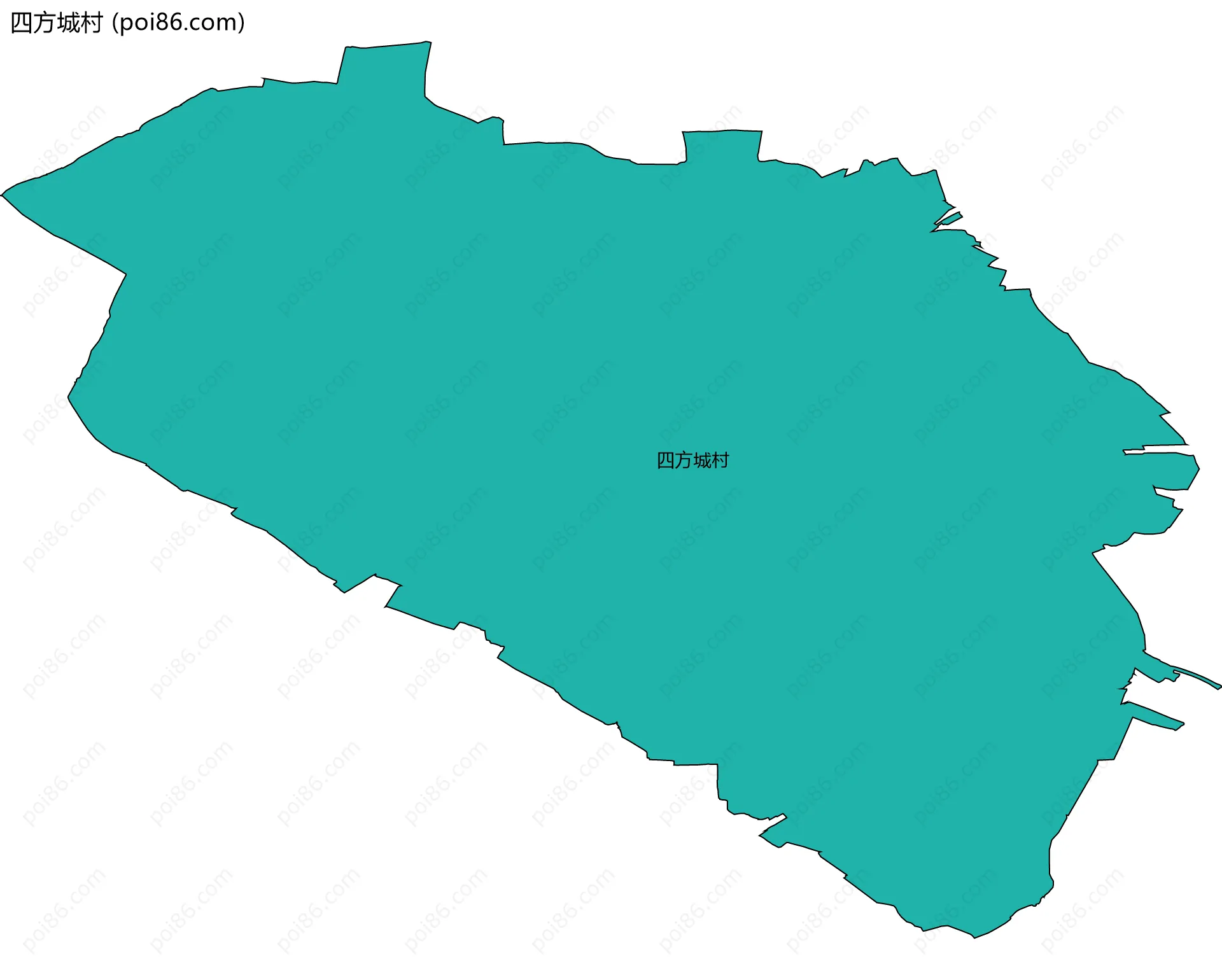 四方城村边界地图