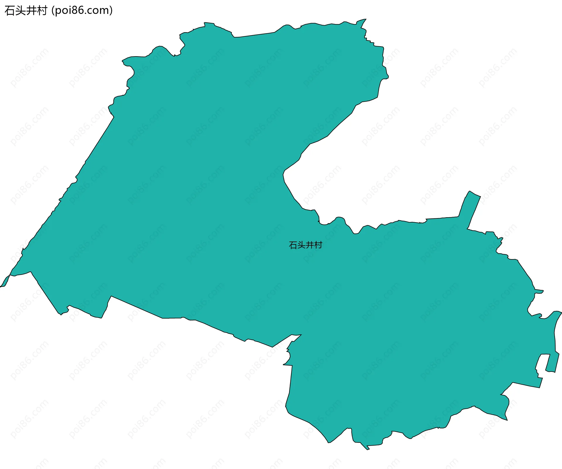 石头井村边界地图