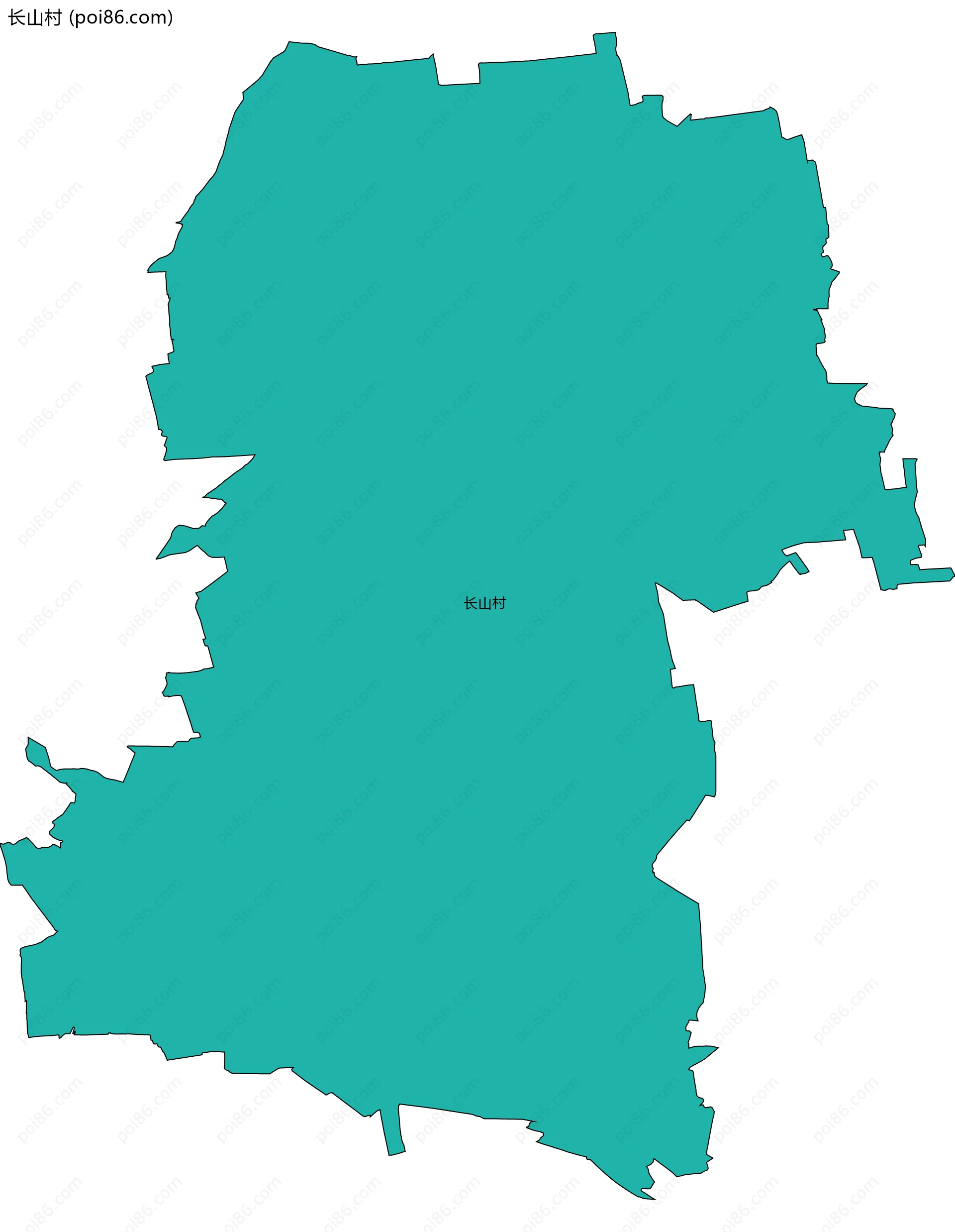 长山村边界地图