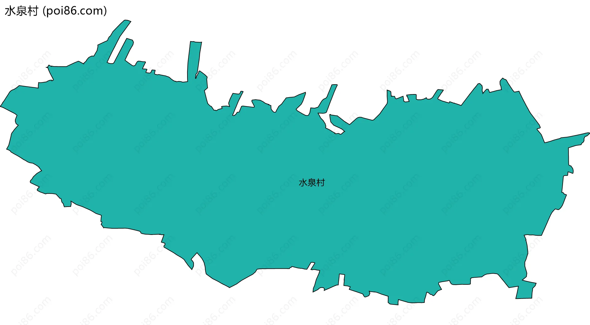 水泉村边界地图