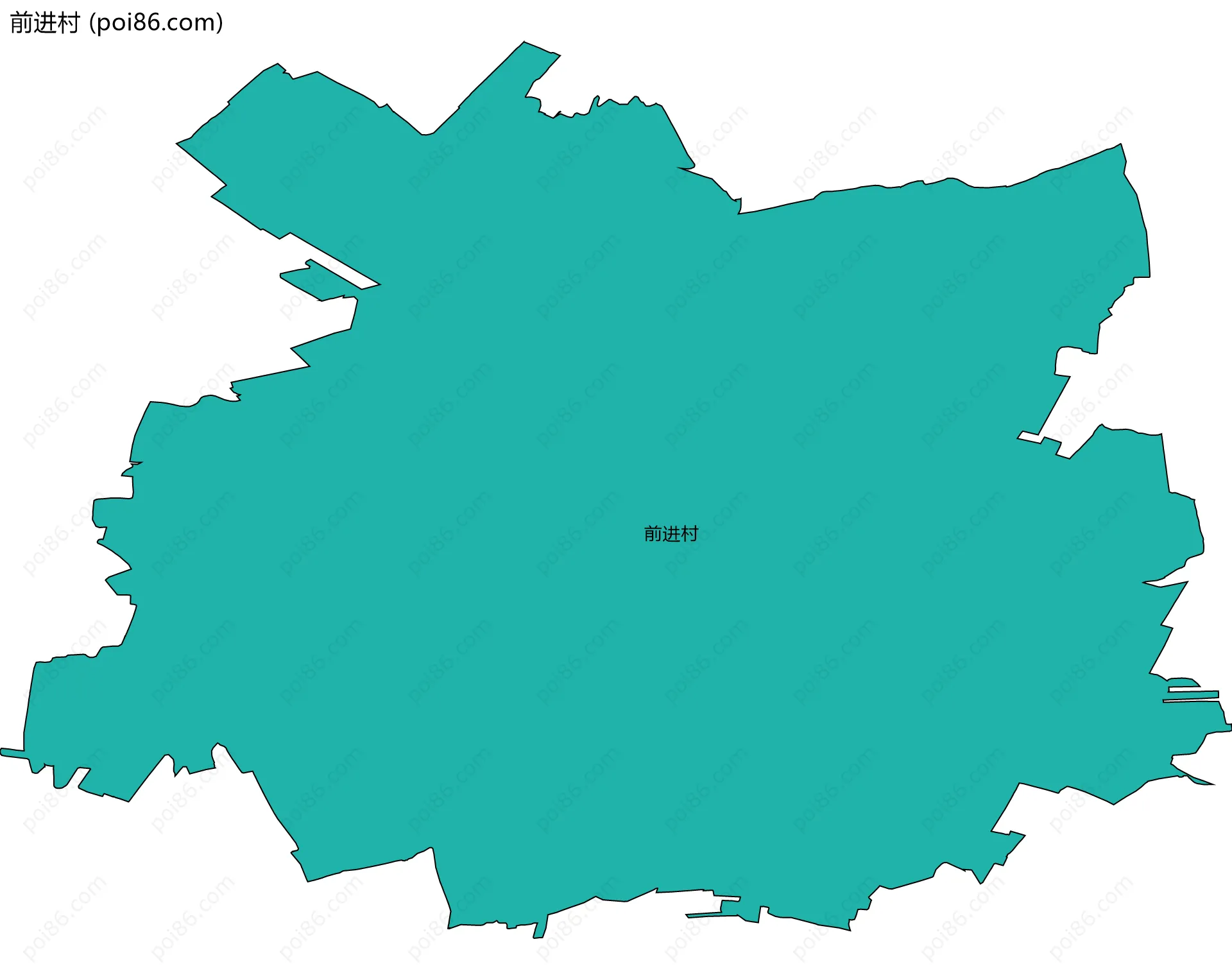 前进村边界地图