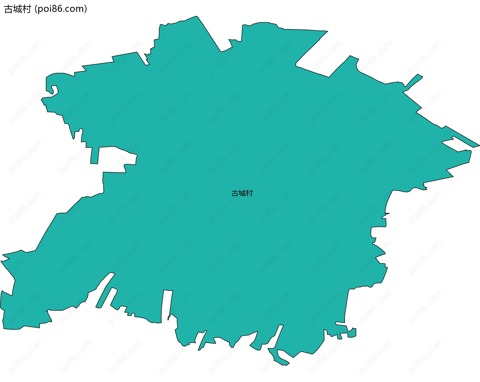 古城村边界地图